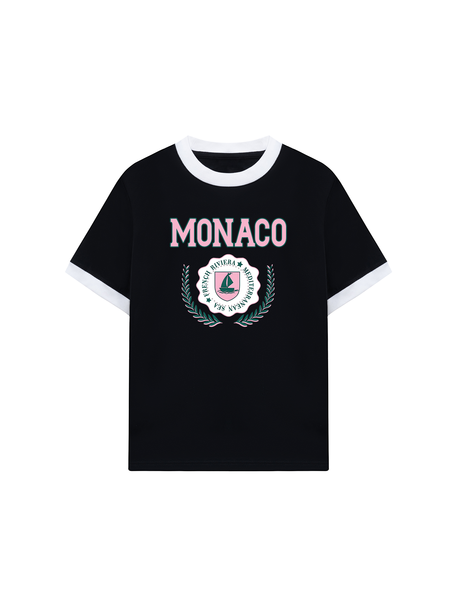 Áo Thun Ringer Relaxed Fit City Pink Monaco