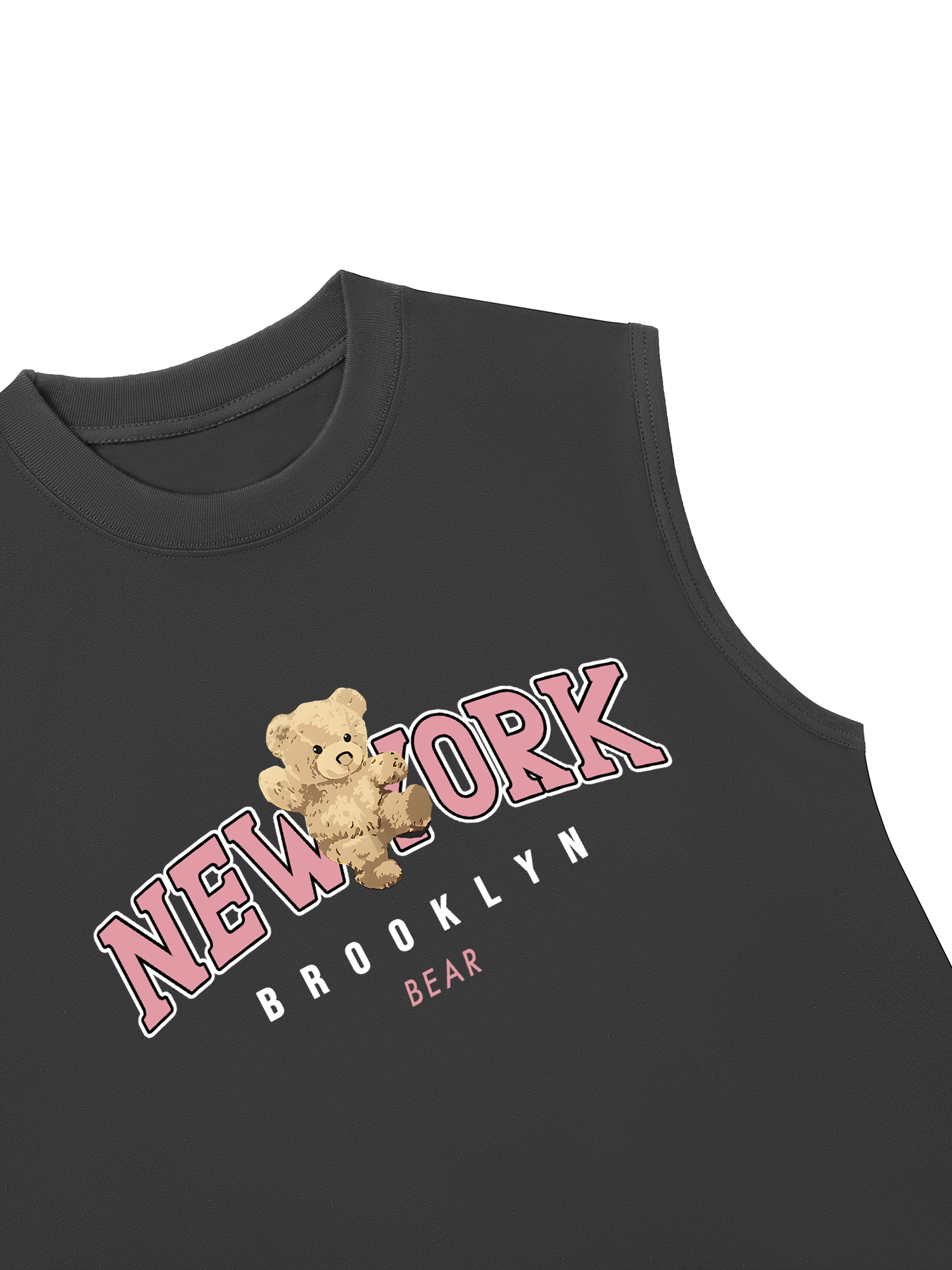 Áo Ba Lỗ Relaxed Fit City Pink New York Bear