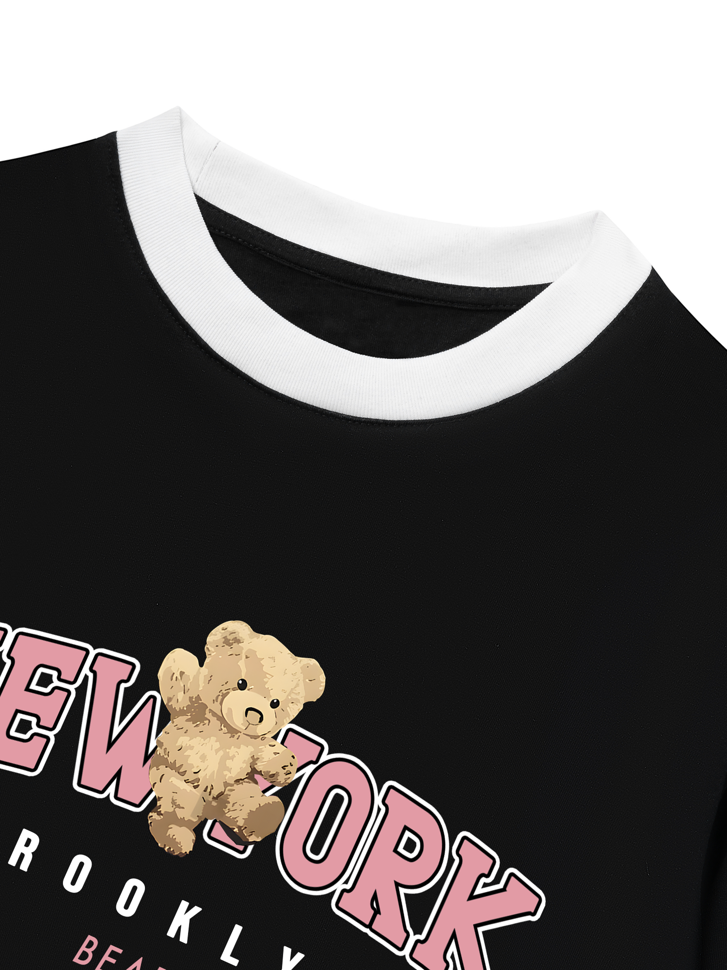 Áo Thun Ringer Relaxed Fit City Pink New York Bear