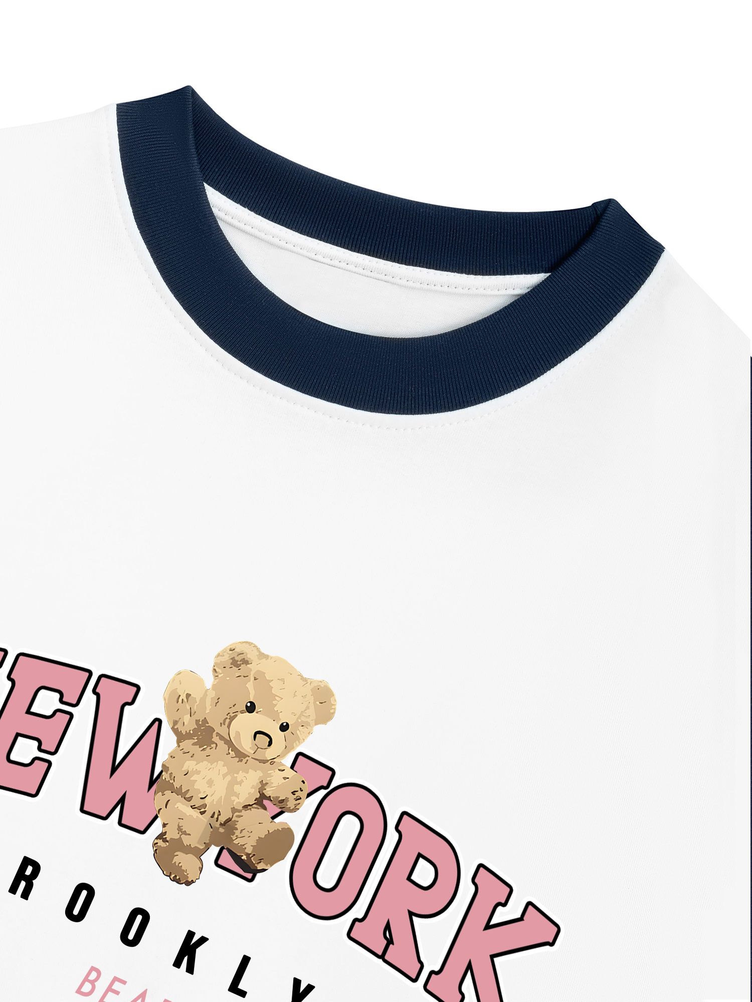 Áo Thun Ringer Relaxed Fit City Pink New York Bear
