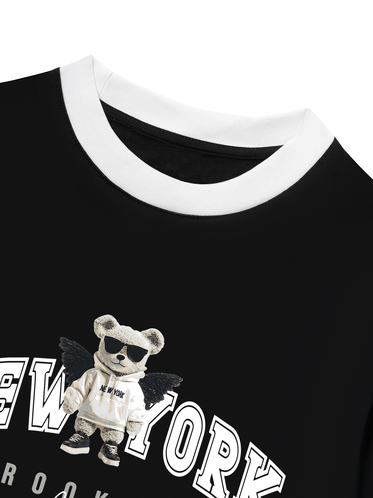 Áo Thun Ringer Relaxed Fit City New York Bear
