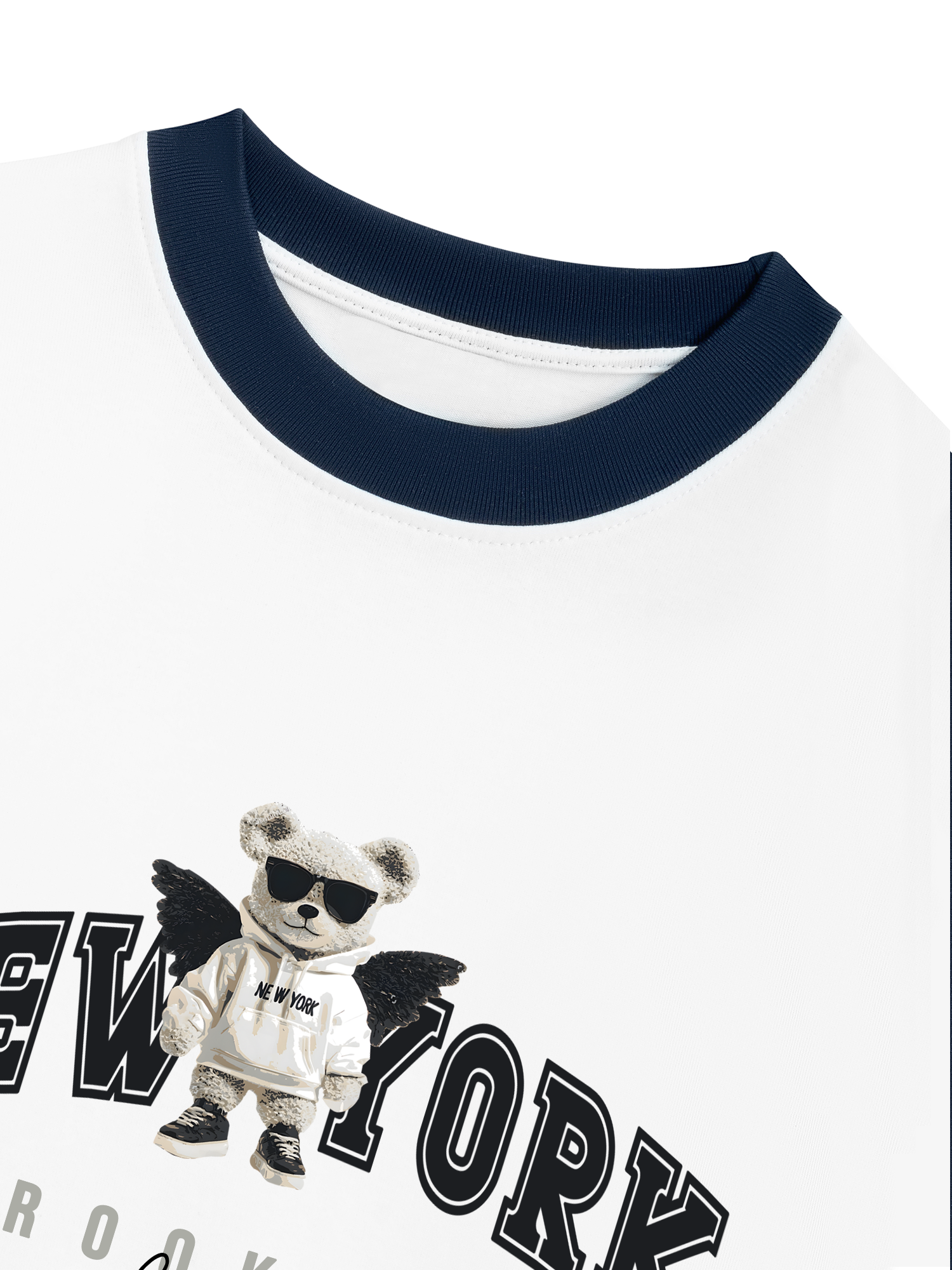 Áo Thun Ringer Relaxed Fit City New York Bear