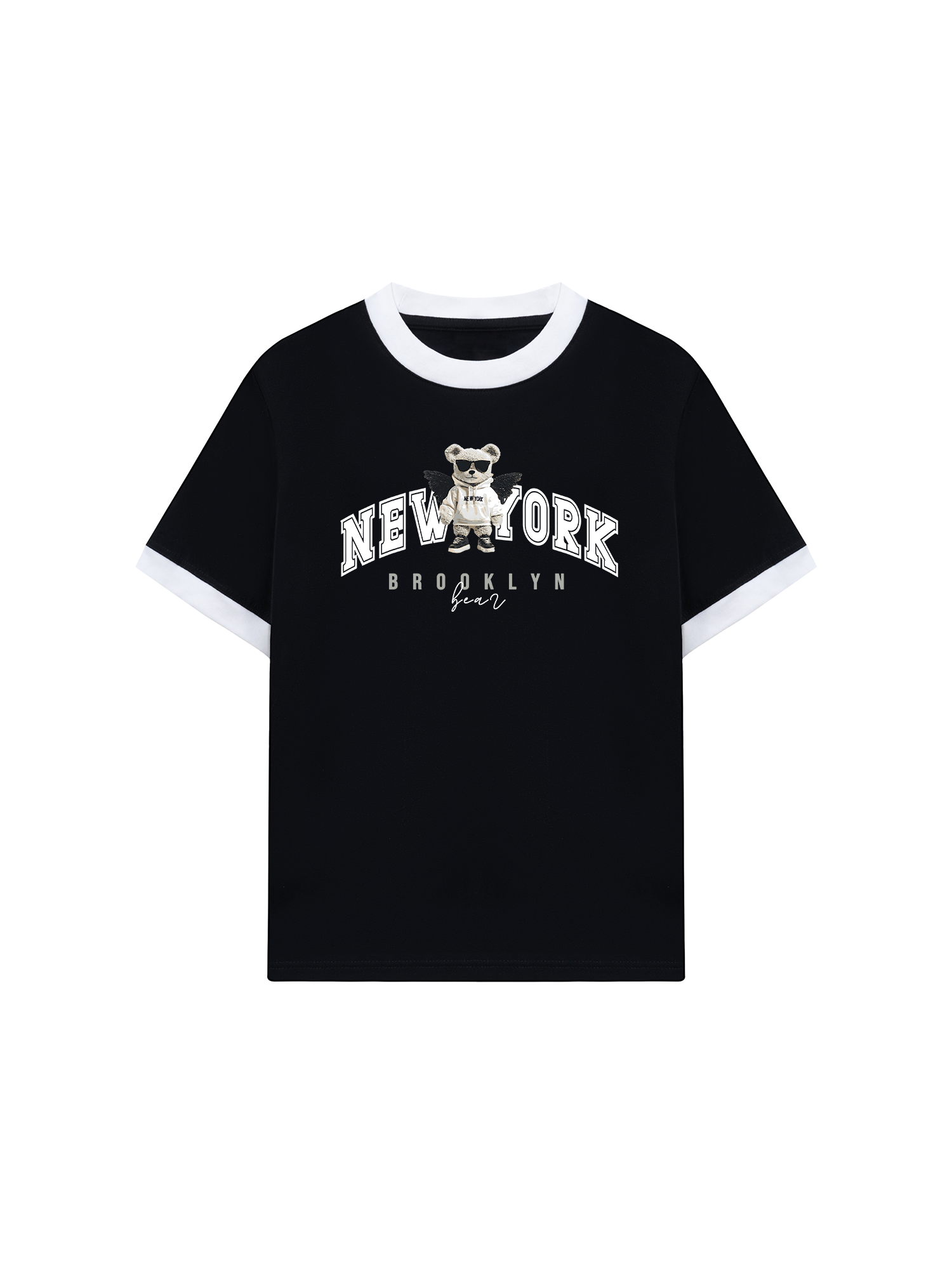 Áo Thun Ringer Relaxed Fit City New York Bear