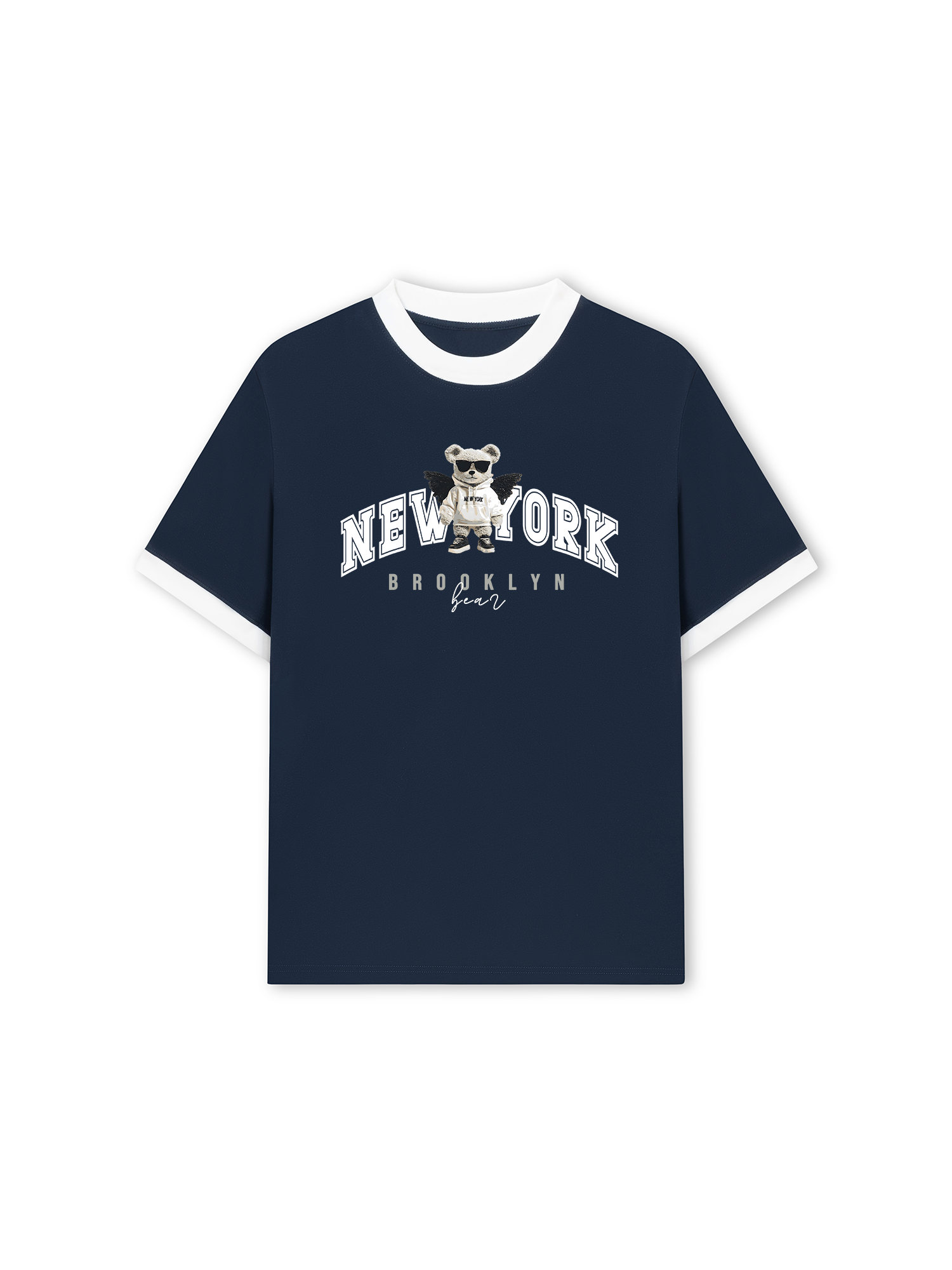 Áo Thun Ringer Relaxed Fit City New York Bear