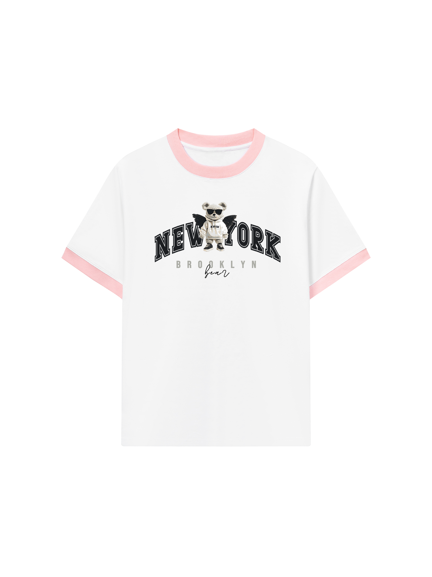 Áo Thun Ringer Relaxed Fit City New York Bear