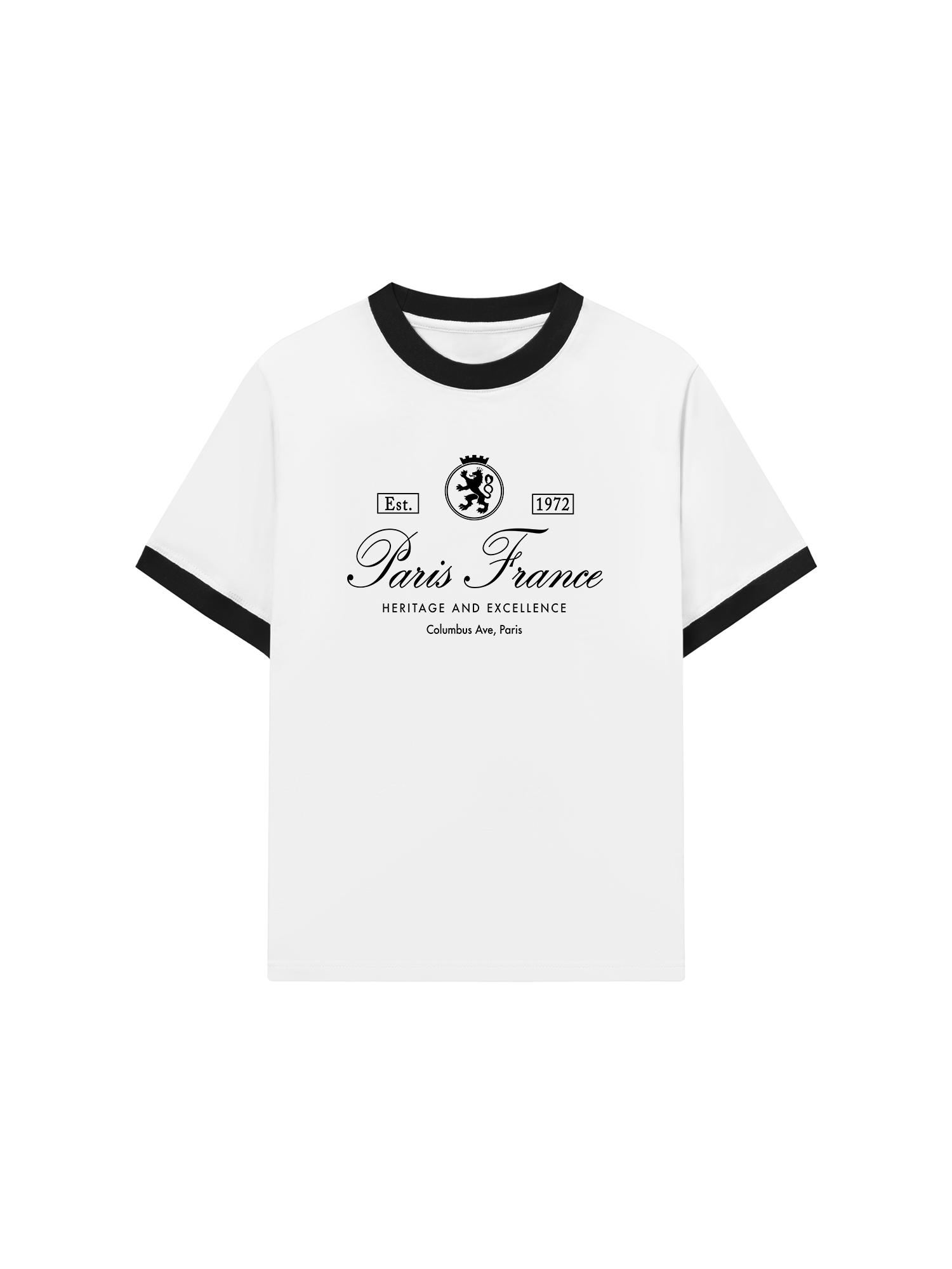 Áo Thun Ringer Relaxed Fit Vintage Paris France