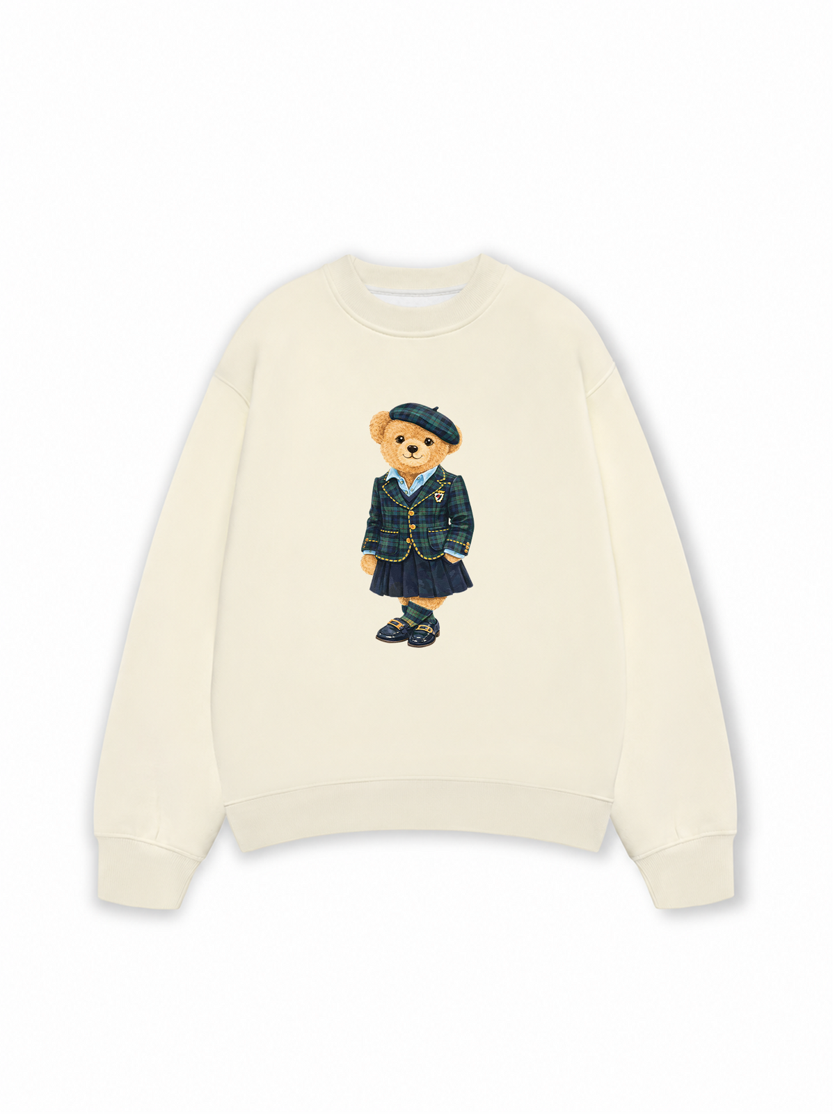Áo Sweater Nỉ Hai Da Bear Three