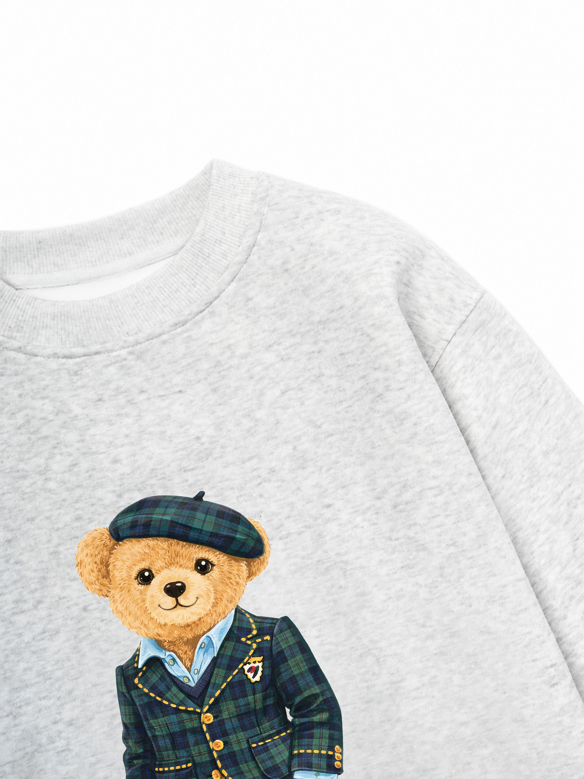Áo Sweater Nỉ Hai Da Bear Three