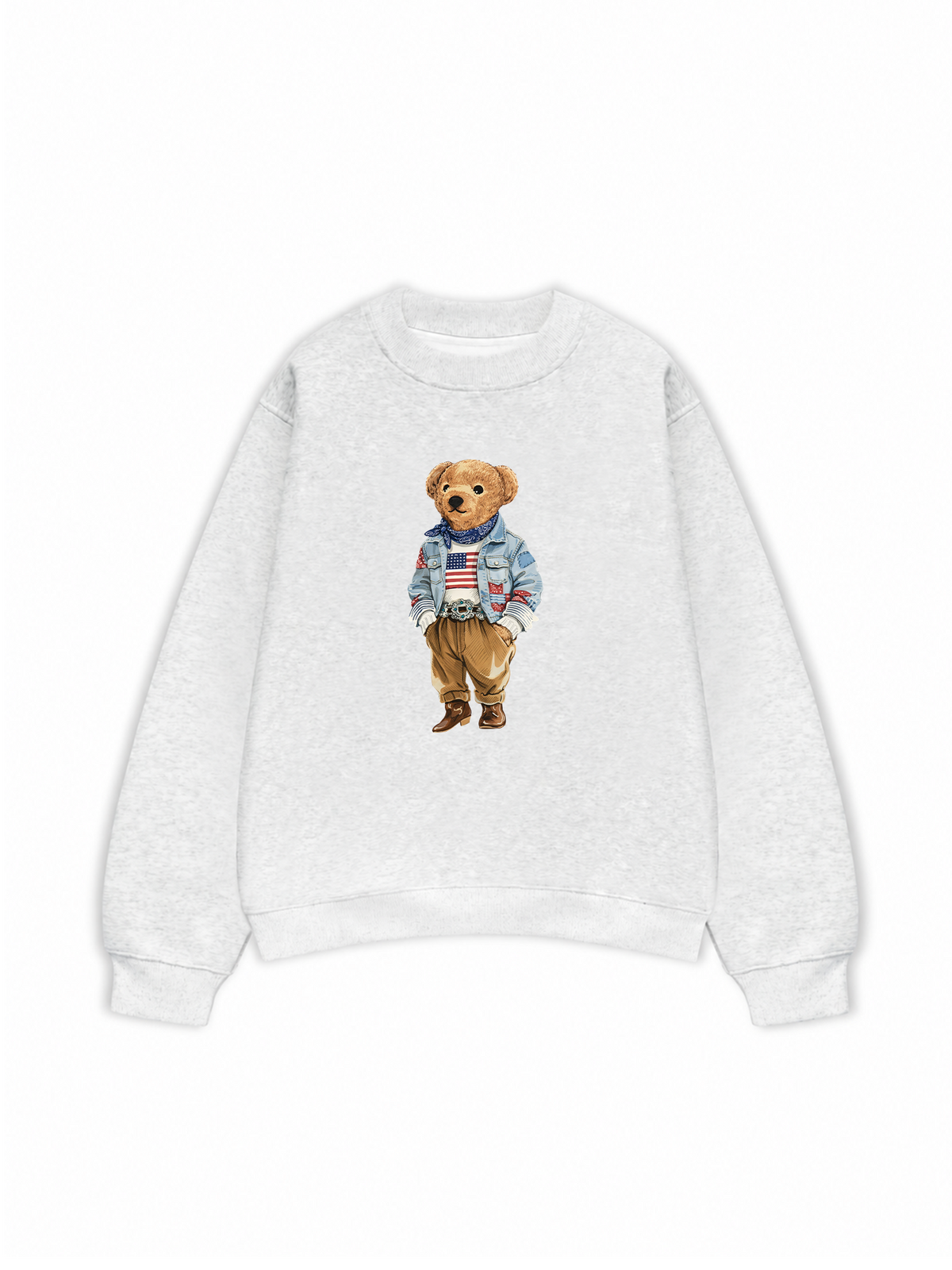 Áo Sweater Nỉ Hai Da Cowboy Bear