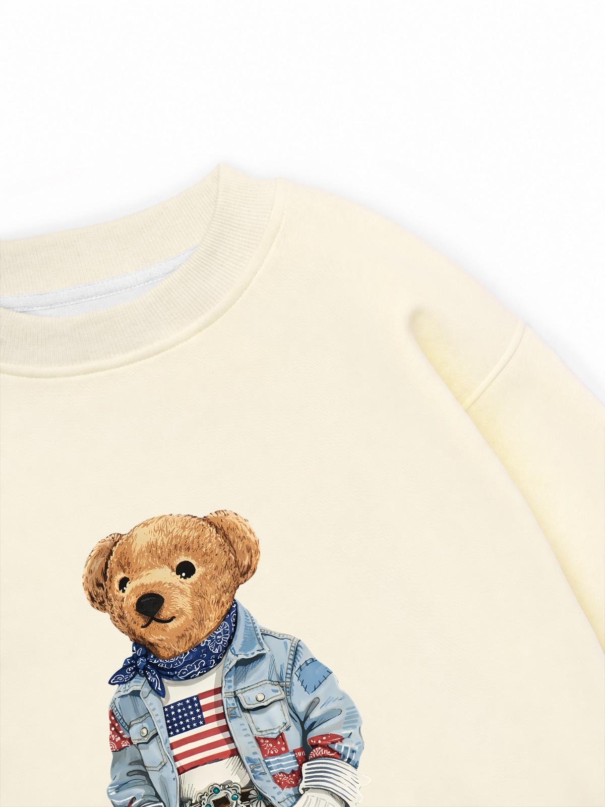 Áo Sweater Nỉ Hai Da Cowboy Bear