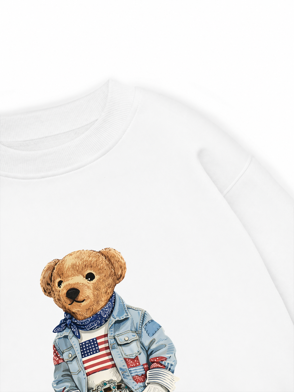 Áo Sweater Nỉ Hai Da Cowboy Bear