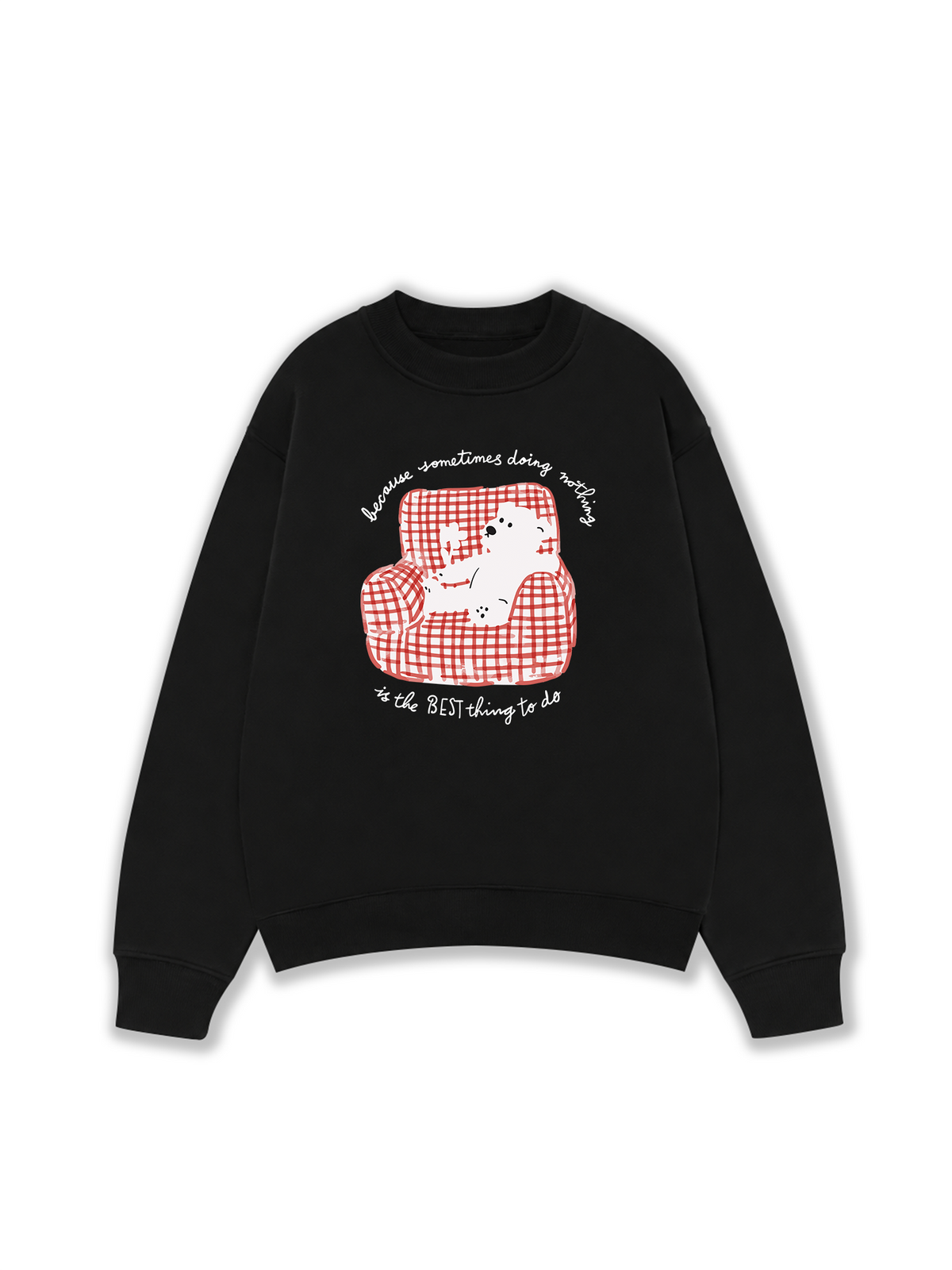 Áo Sweater Nỉ Hai Da Chill Bear At Home