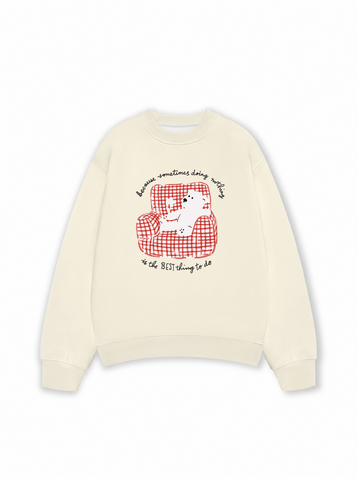 Áo Sweater Nỉ Hai Da Chill Bear At Home