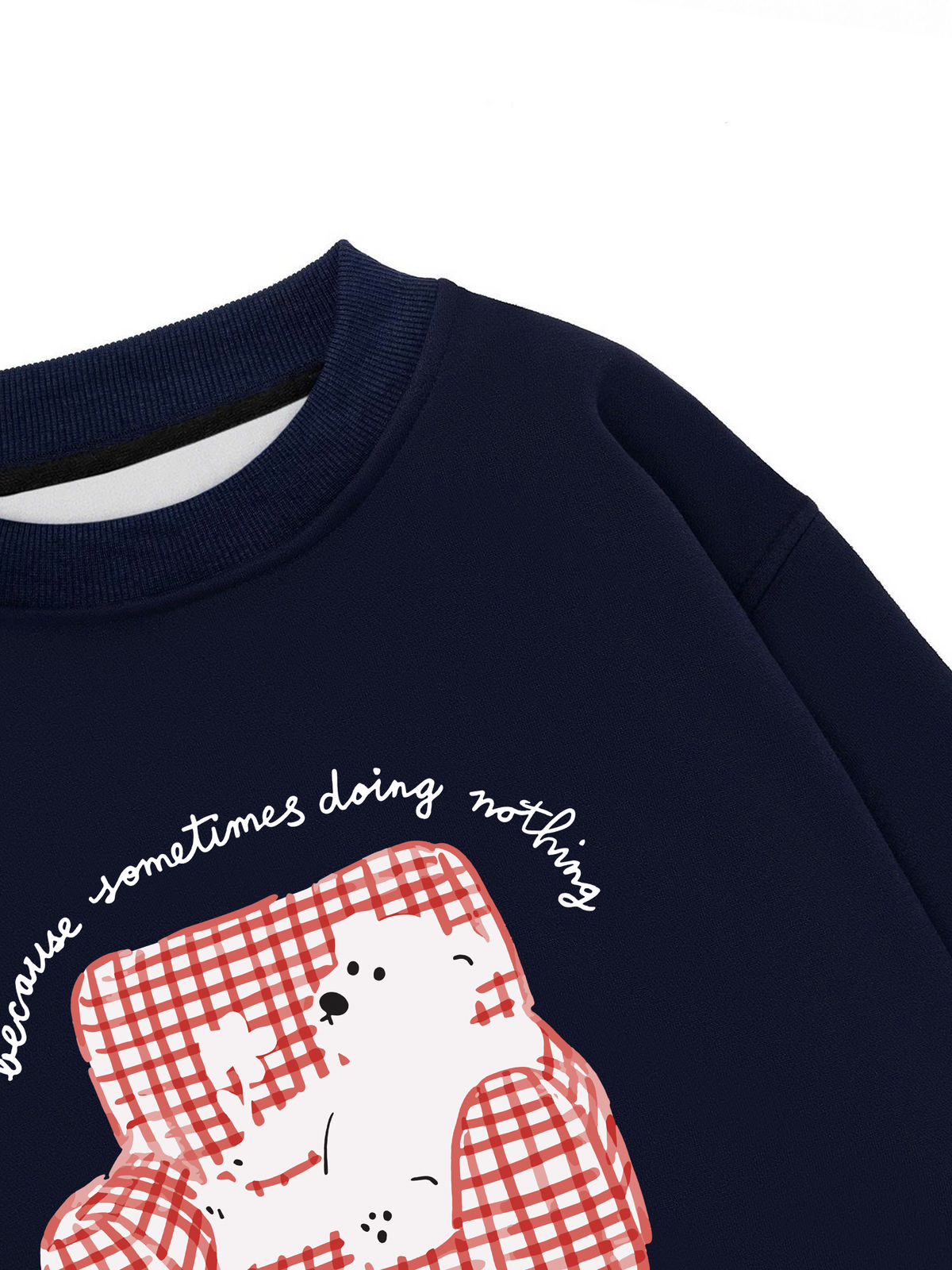 Áo Sweater Nỉ Hai Da Chill Bear At Home