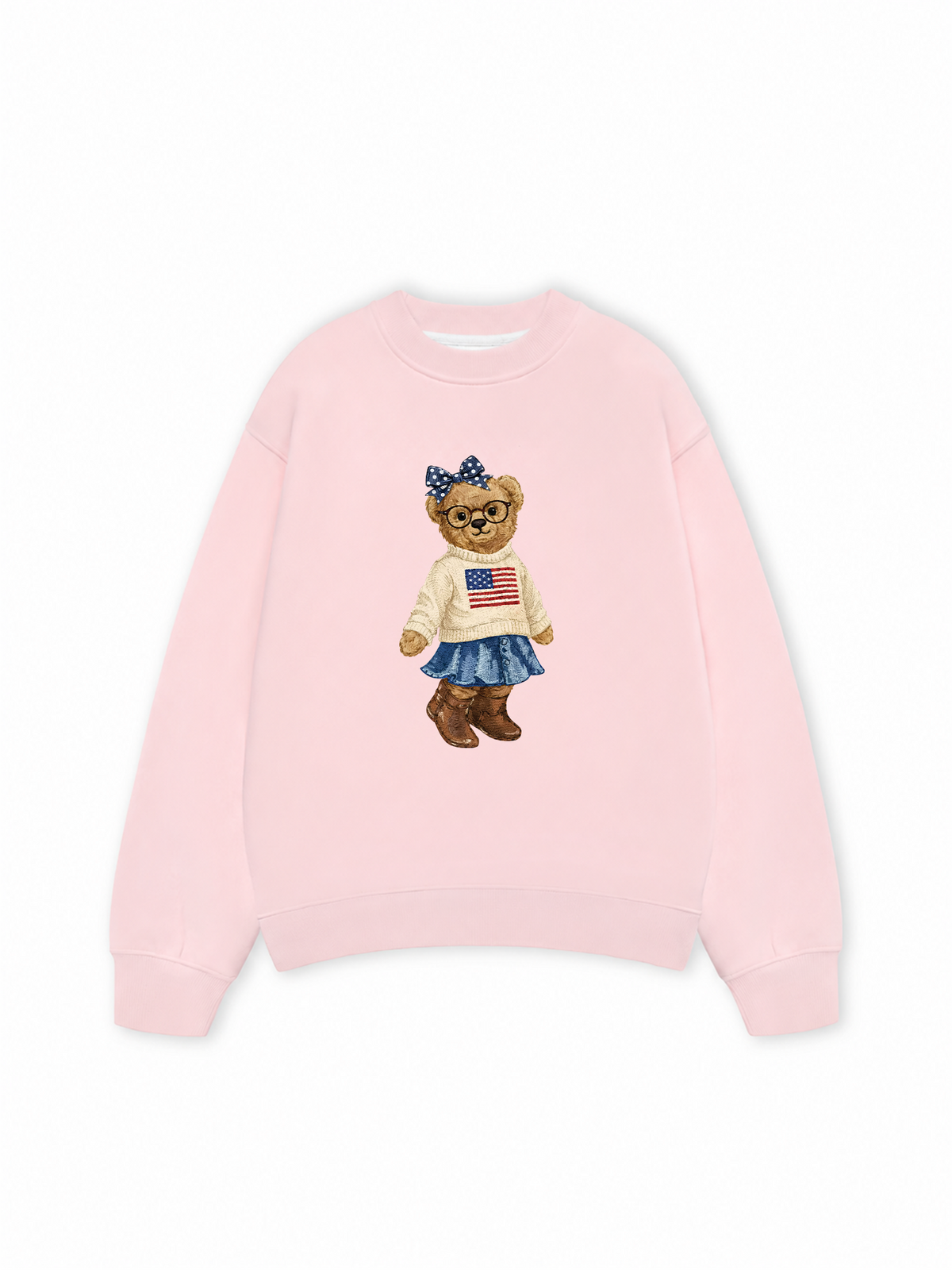 Áo Sweater Nỉ Hai Da Soft Girl Bear