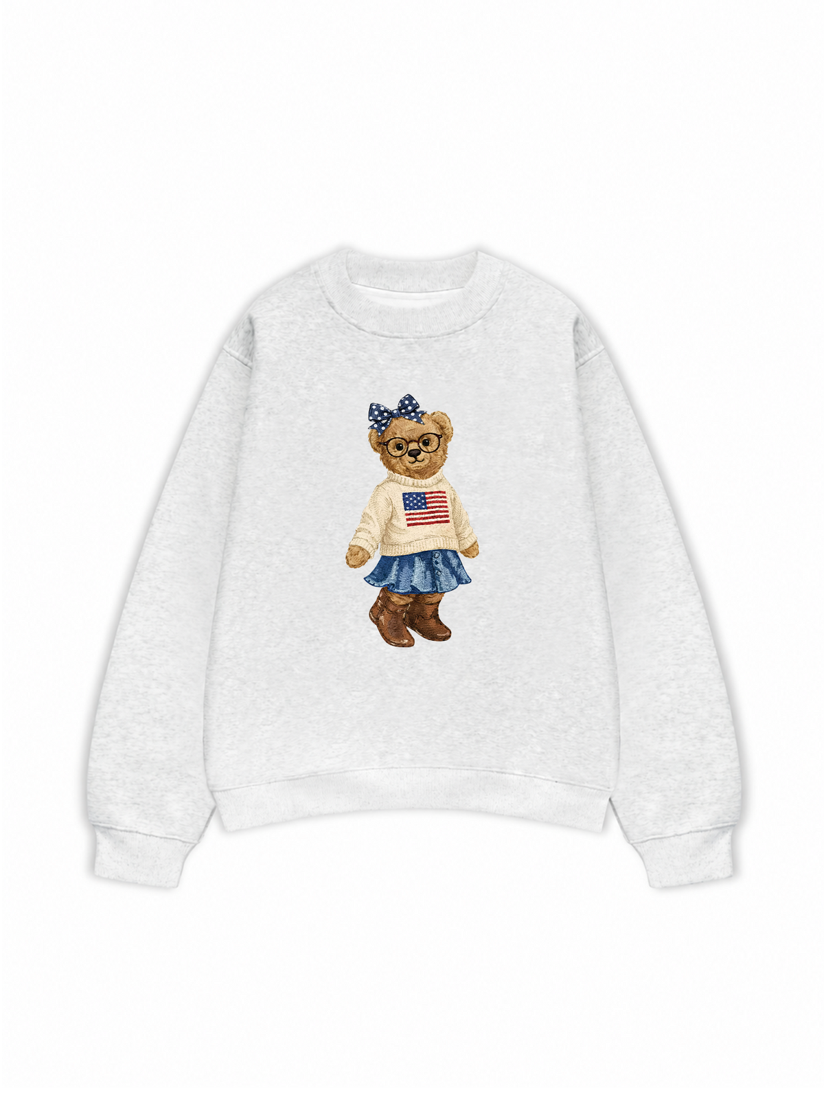 Áo Sweater Nỉ Hai Da Soft Girl Bear