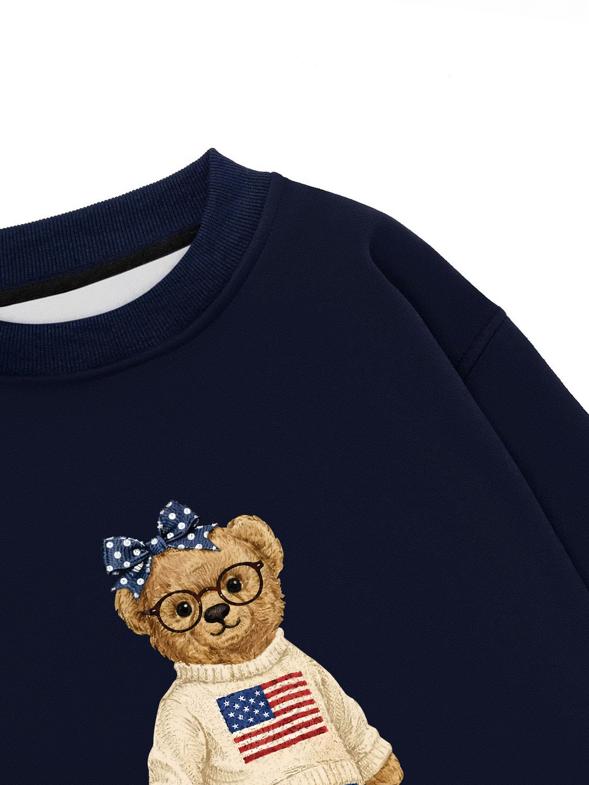 Áo Sweater Nỉ Hai Da Soft Girl Bear