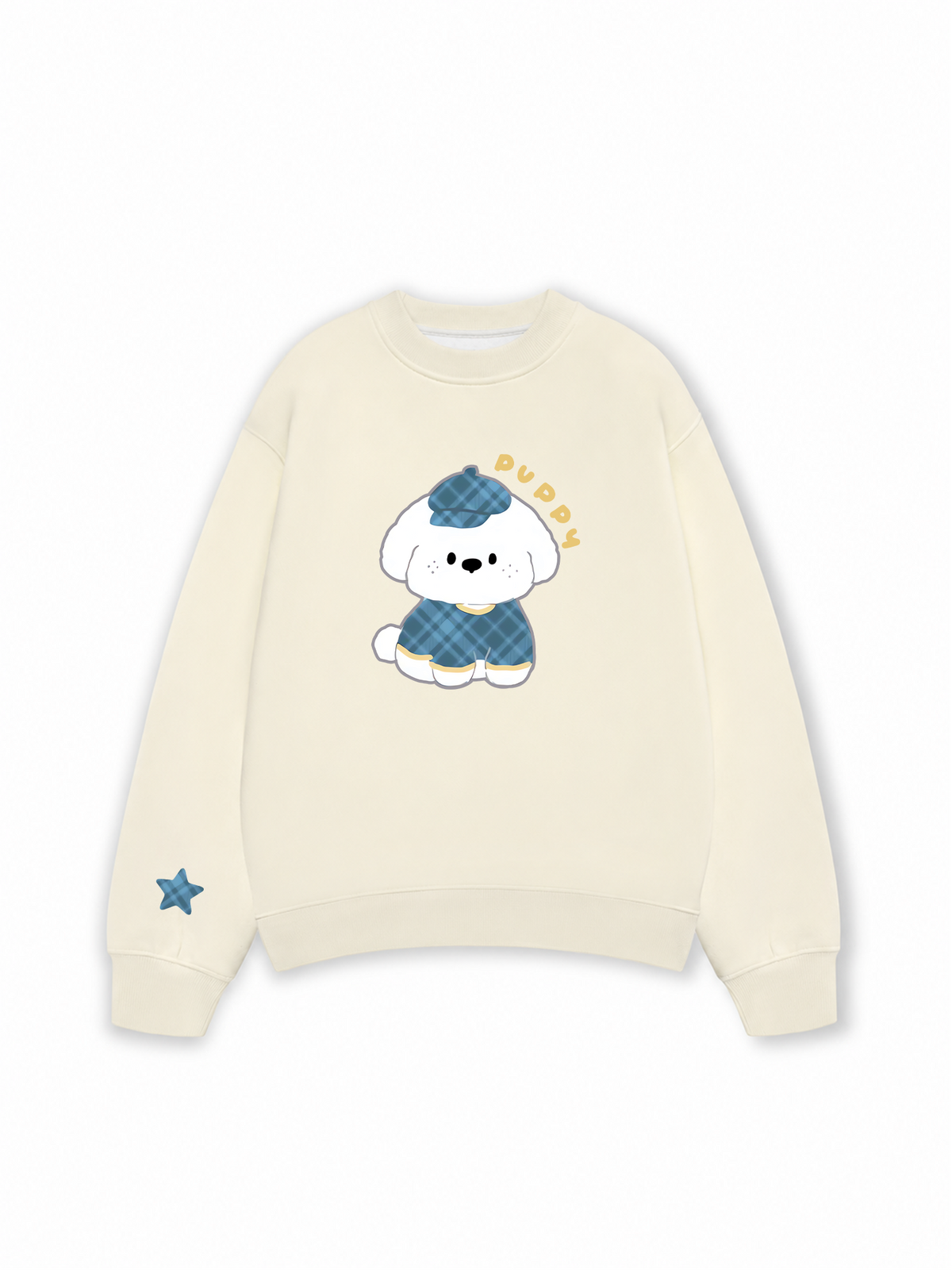 Áo Sweater Nỉ Hai Da Soft Paw Blue Puppy
