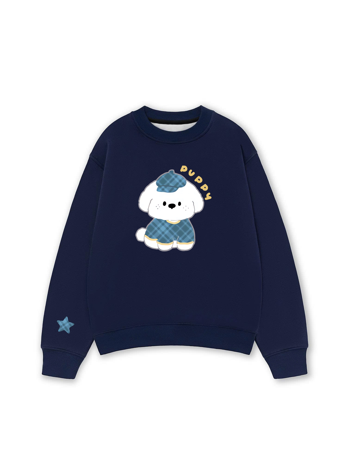 Áo Sweater Nỉ Hai Da Soft Paw Blue Puppy