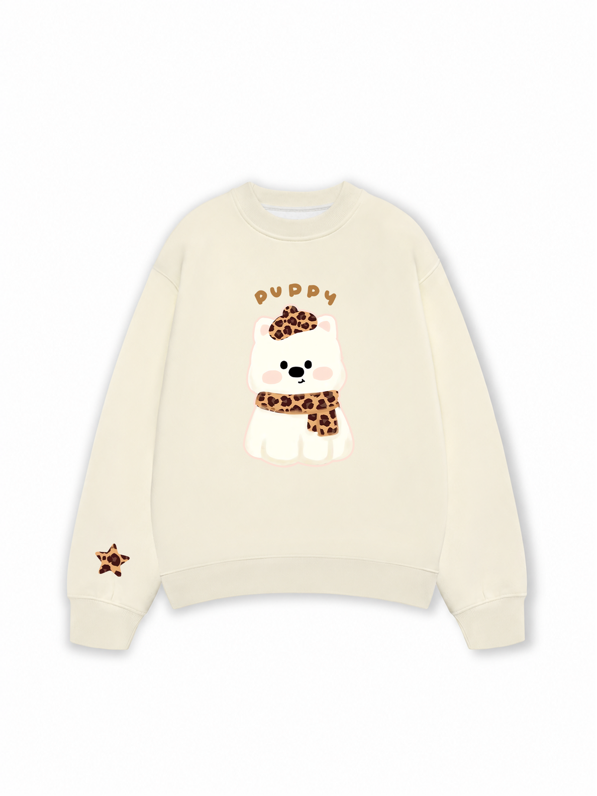 Áo Sweater Nỉ Hai Da Soft Paw Leopard Puppy