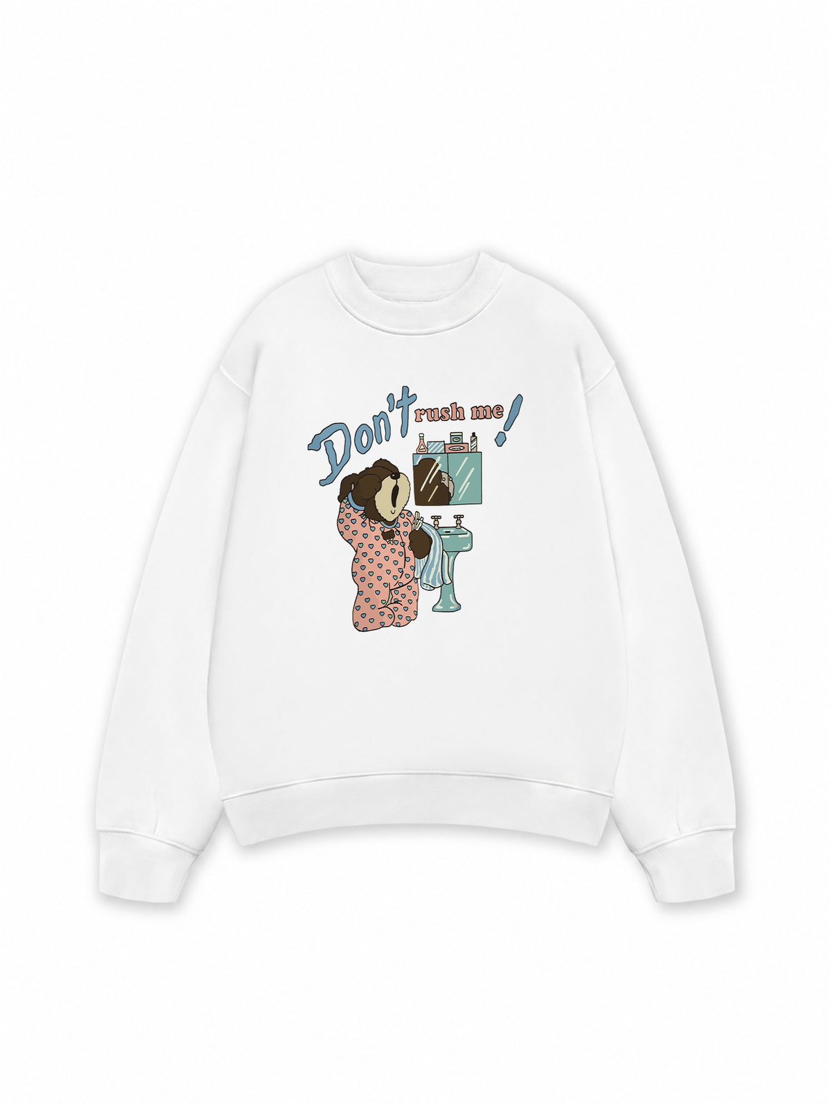 Áo Sweater Nỉ Hai Da Soft Paw Don't Rush Me