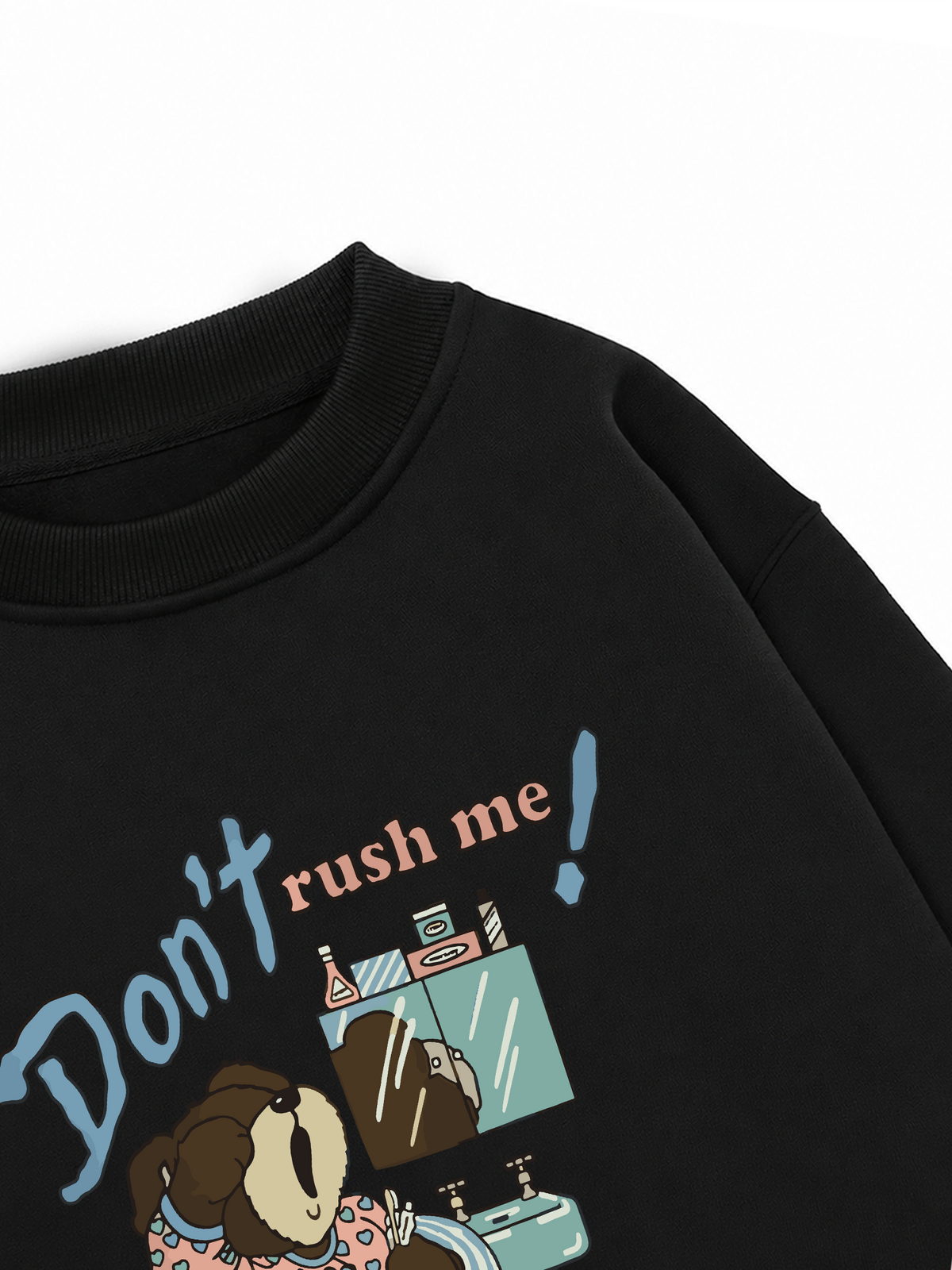 Áo Sweater Nỉ Hai Da Soft Paw Don't Rush Me