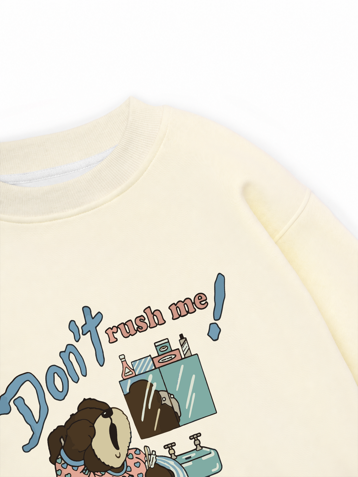 Áo Sweater Nỉ Hai Da Soft Paw Don't Rush Me