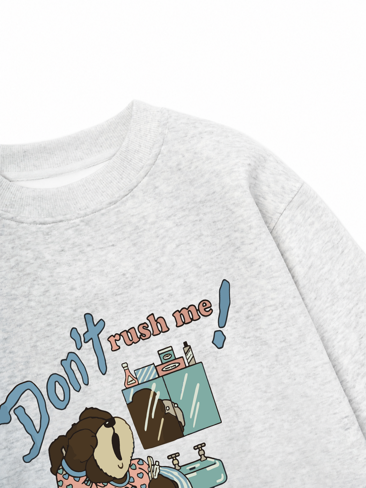 Áo Sweater Nỉ Hai Da Soft Paw Don't Rush Me