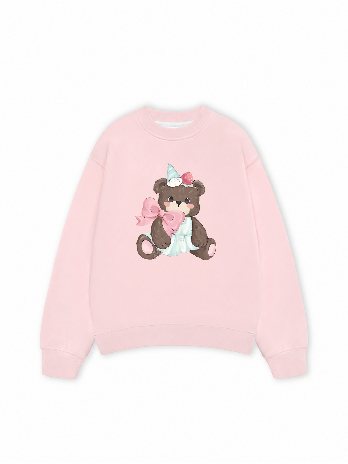 Áo Sweater Nỉ Hai Da Soft Paw Strawberry Bear