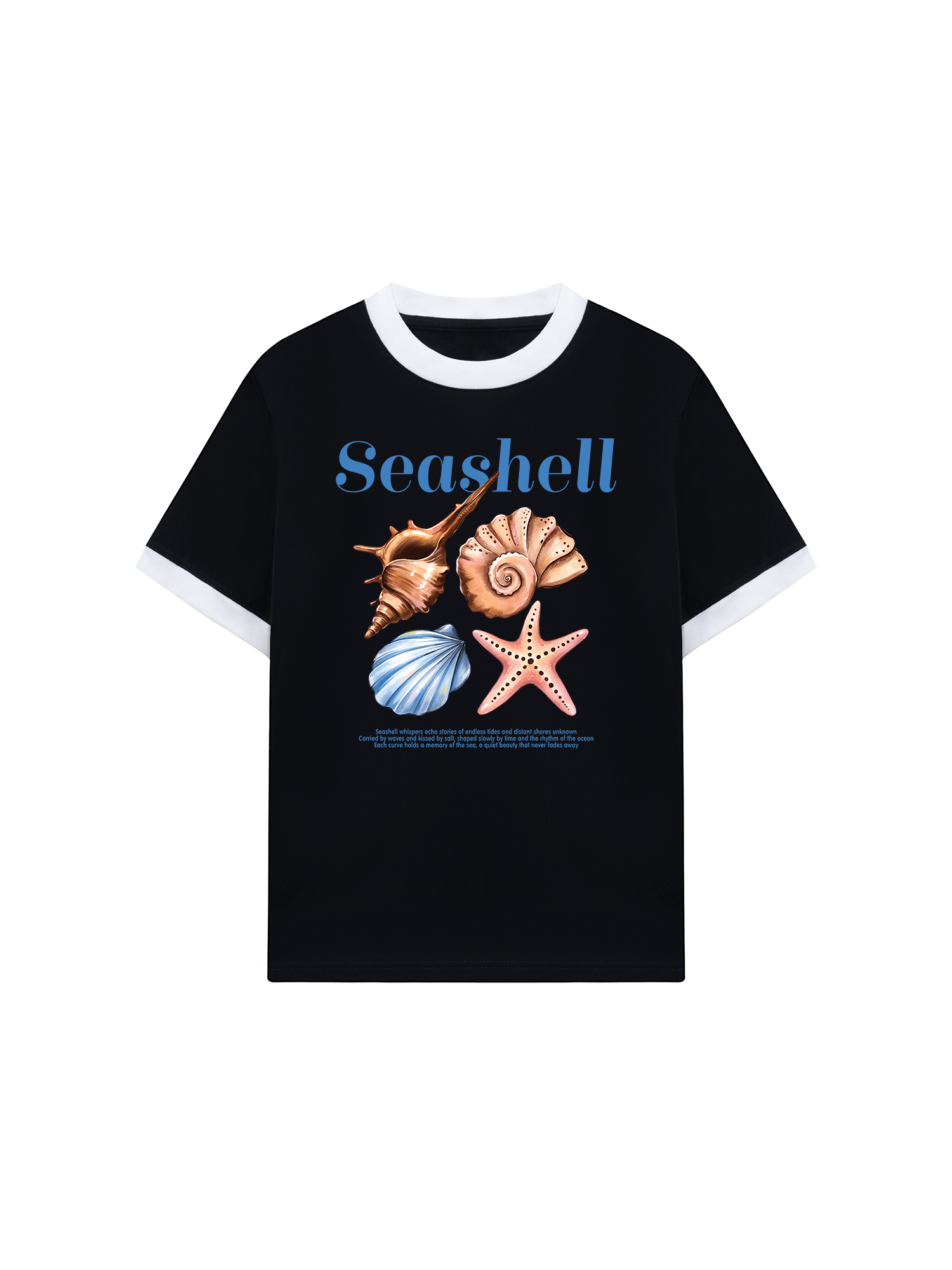 Áo Thun Ringer Relaxed Fit Seashell