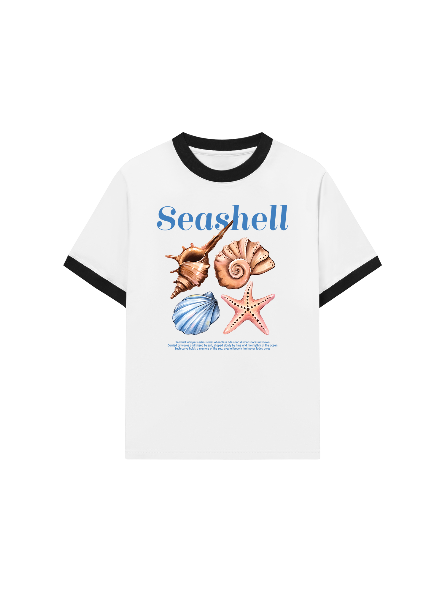 Áo Thun Ringer Relaxed Fit Seashell