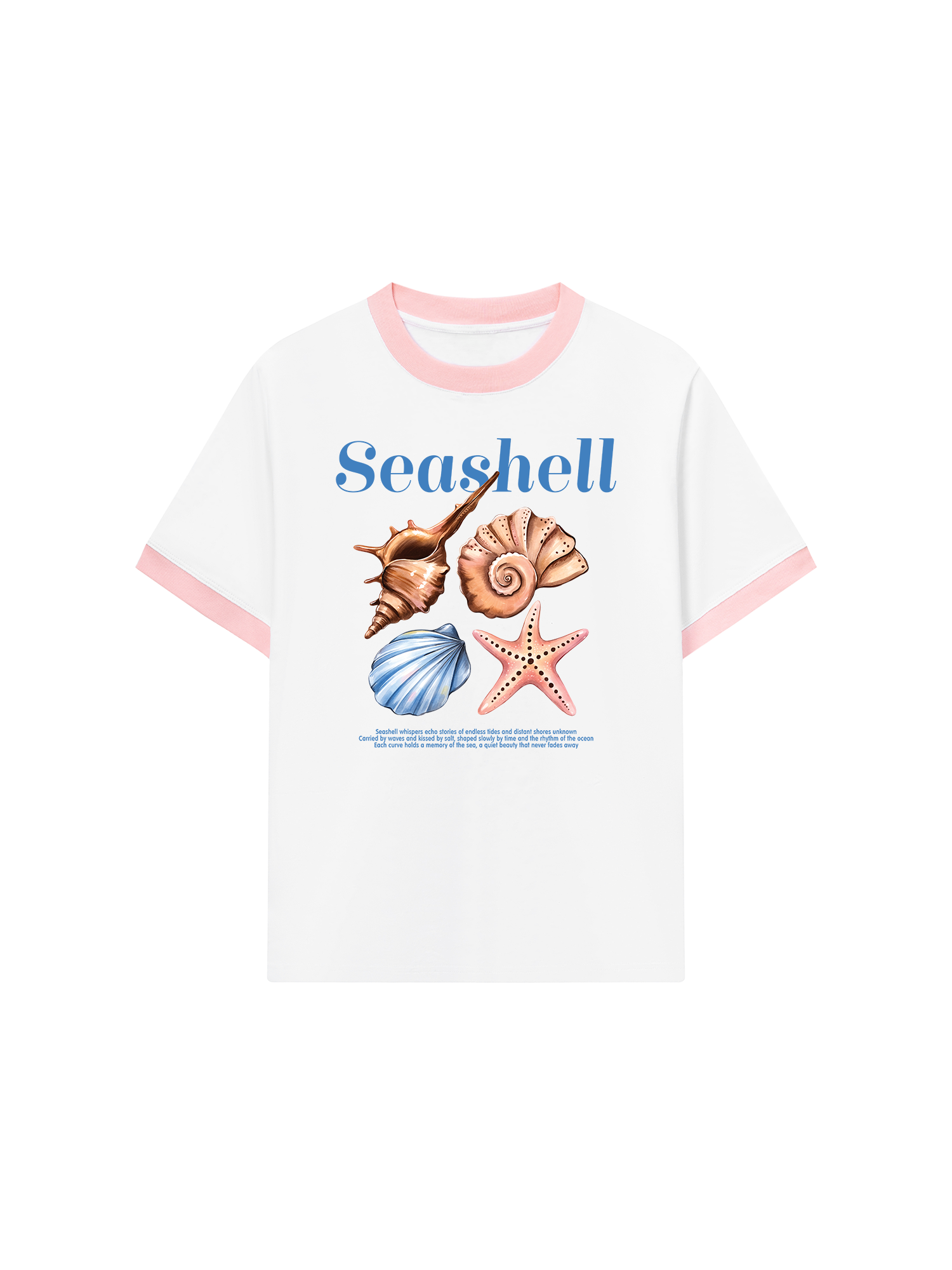 Áo Thun Ringer Relaxed Fit Seashell