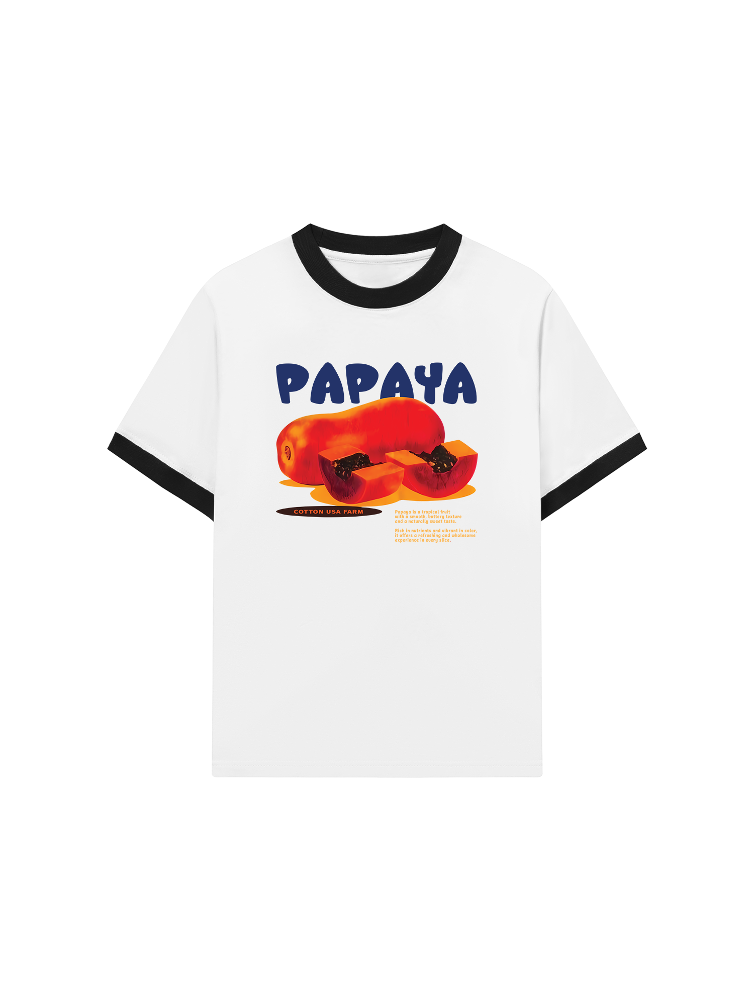 Áo Thun Ringer Relaxed Fit Papaya