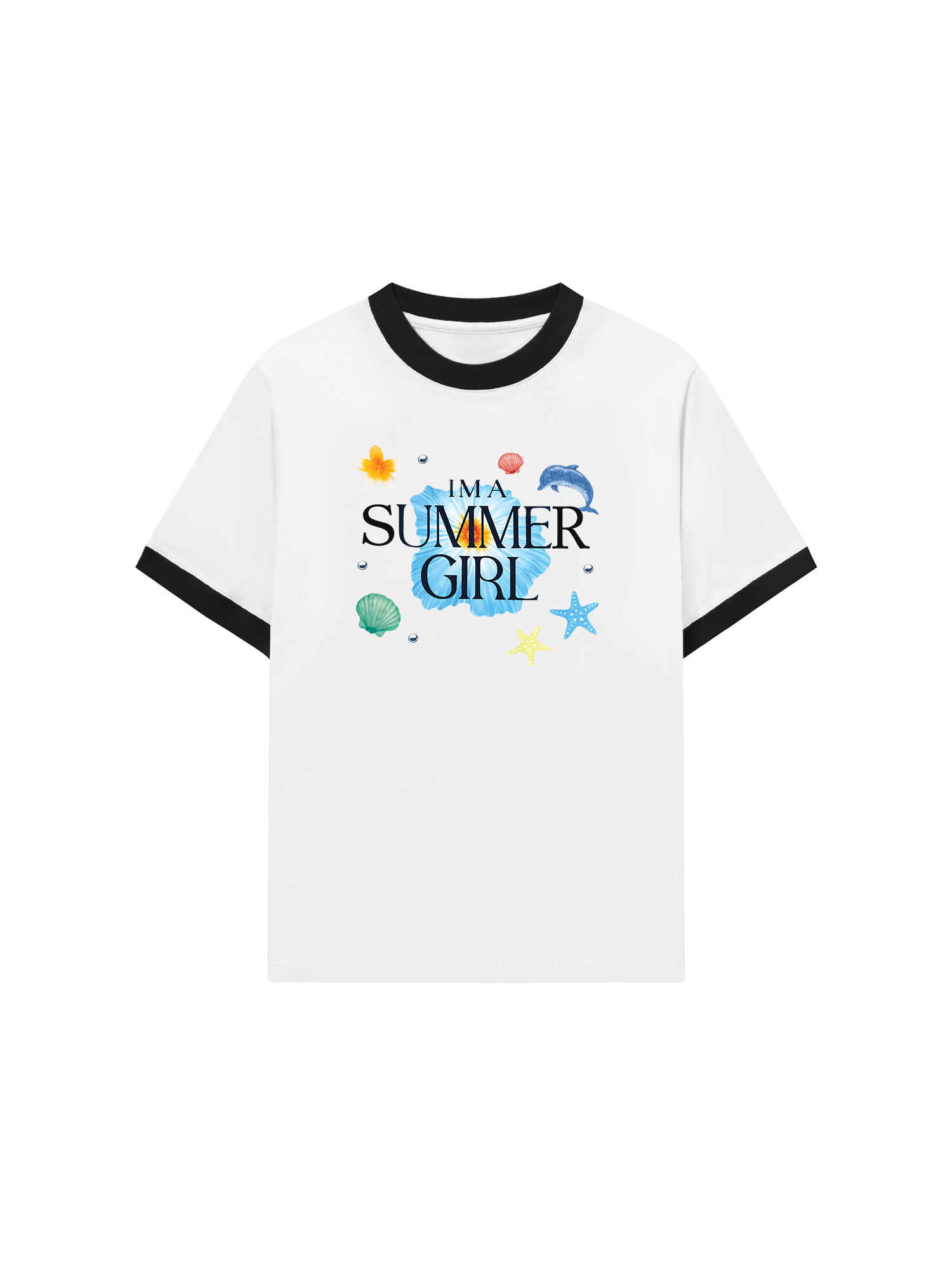 Áo Thun Ringer Relaxed Fit Summer Girl
