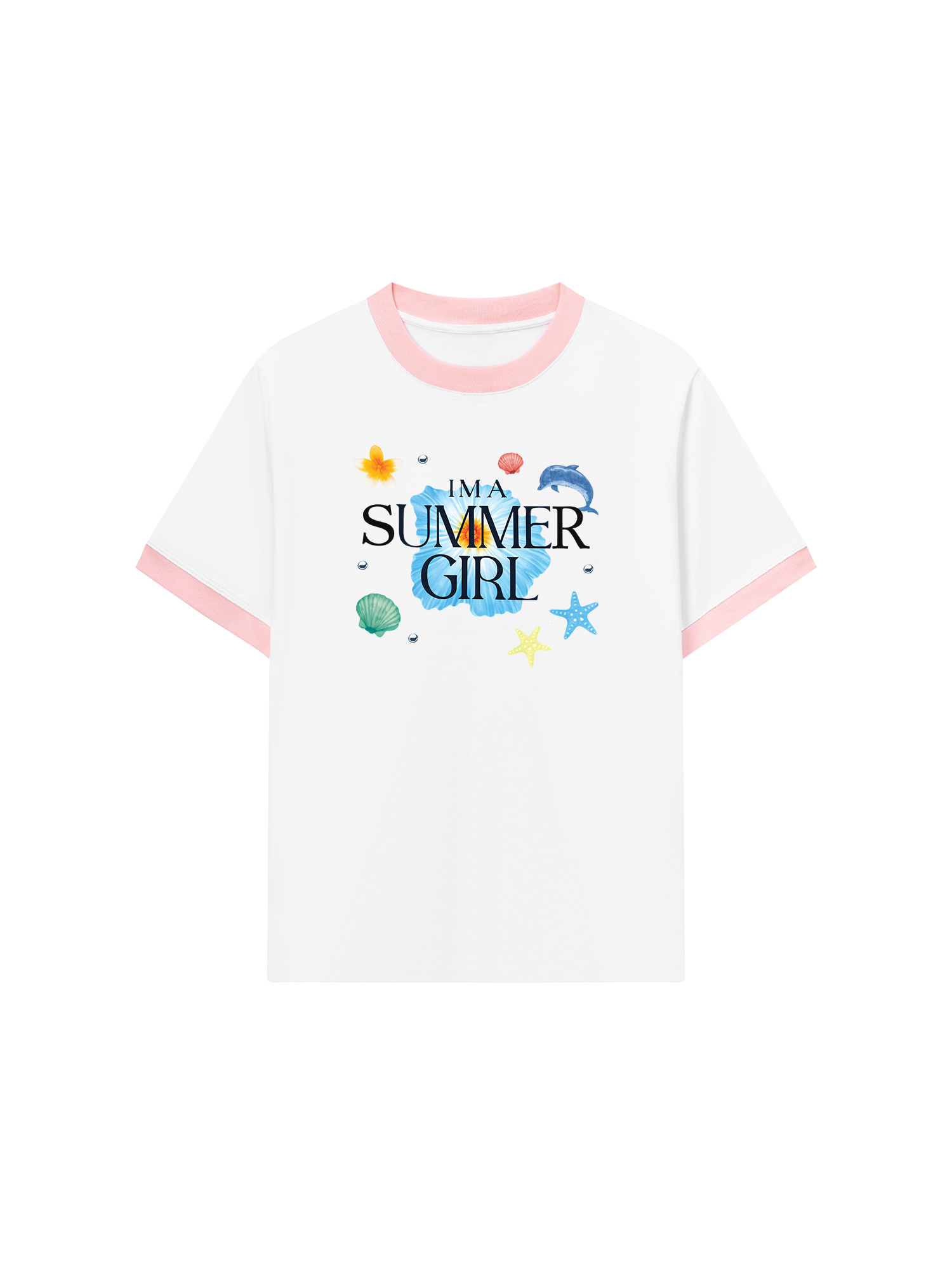 Áo Thun Ringer Relaxed Fit Summer Girl