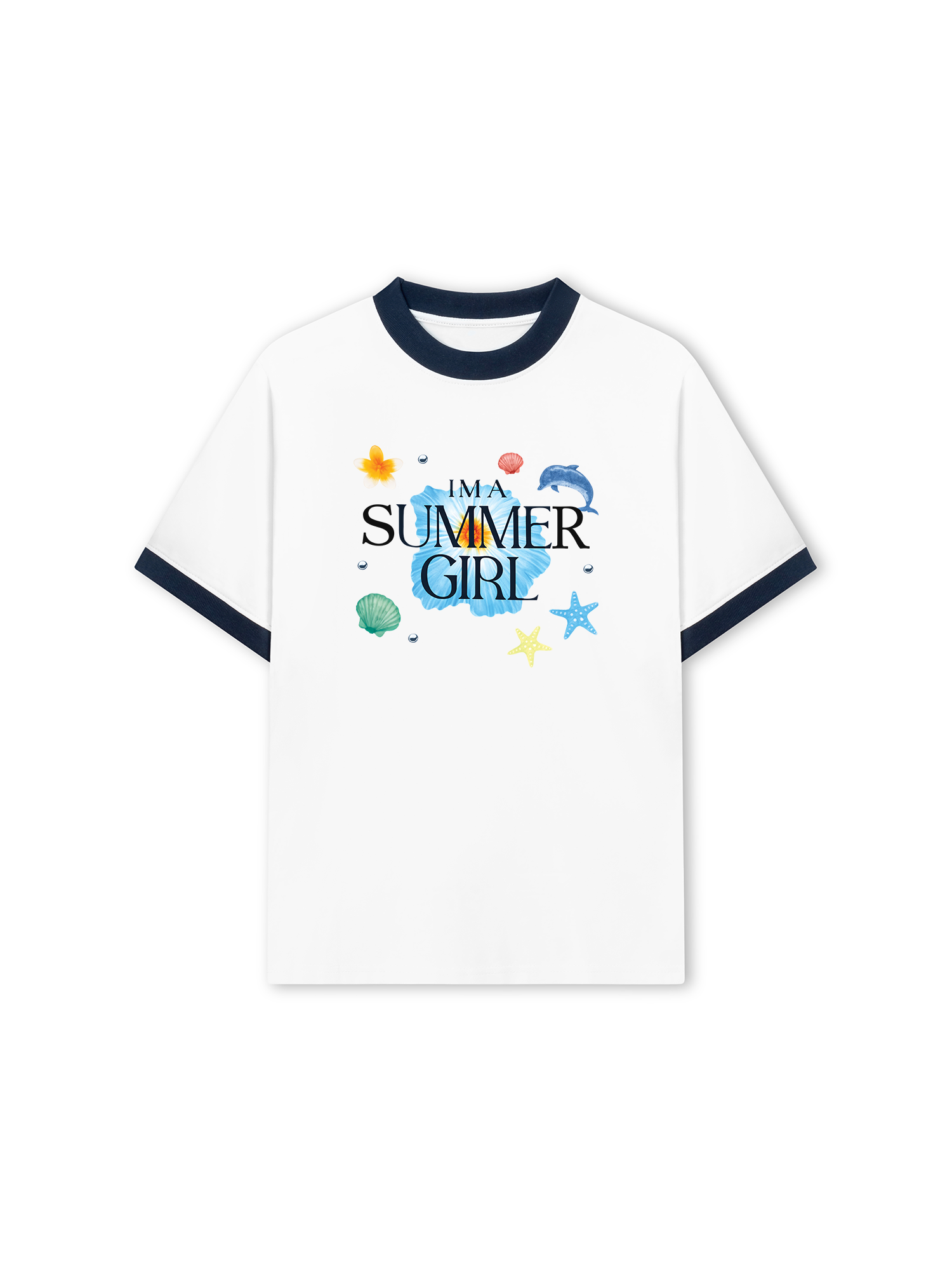 Áo Thun Ringer Relaxed Fit Summer Girl