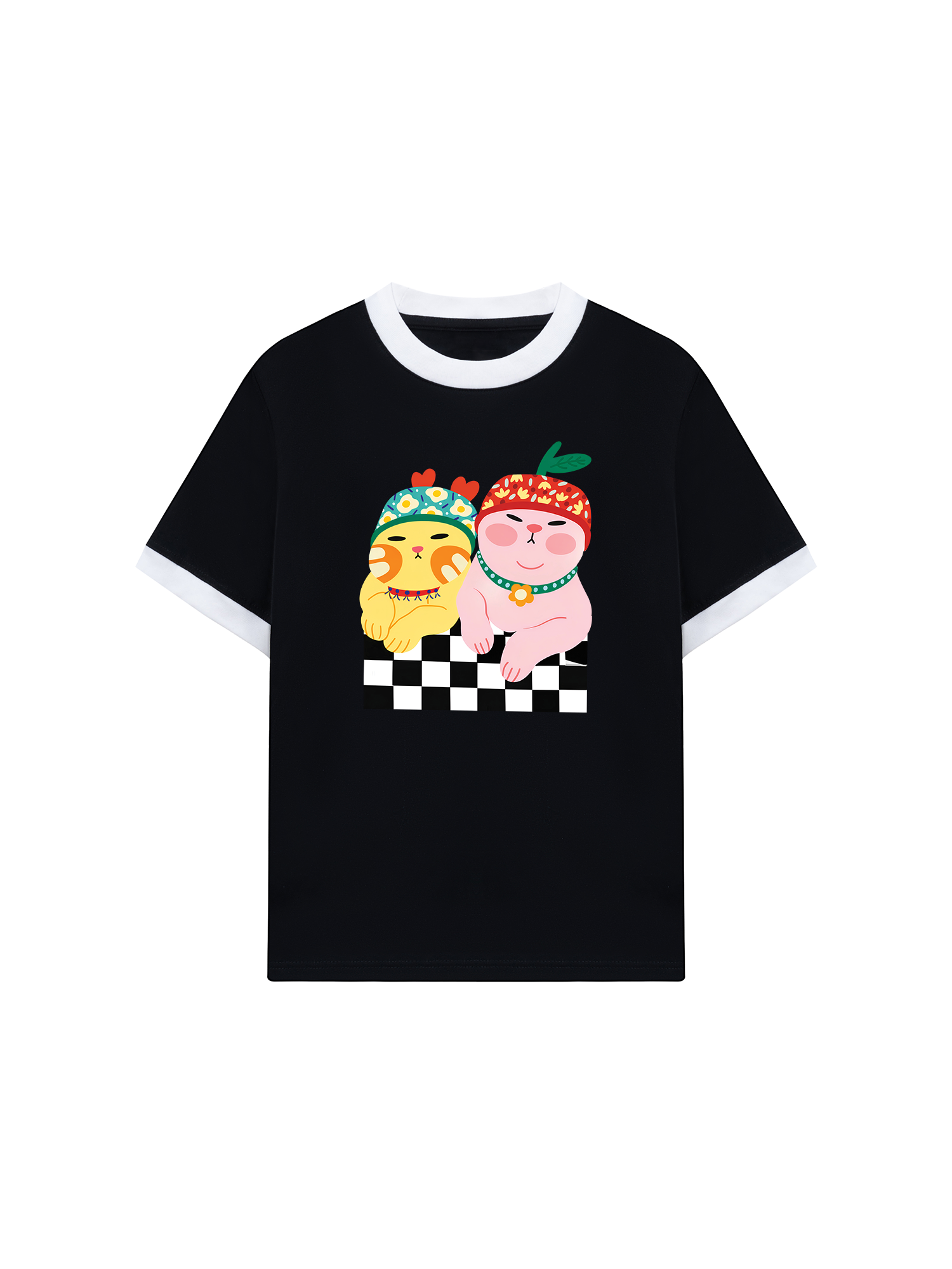 Áo Thun Ringer Relaxed Fit Fruit Meow Meow