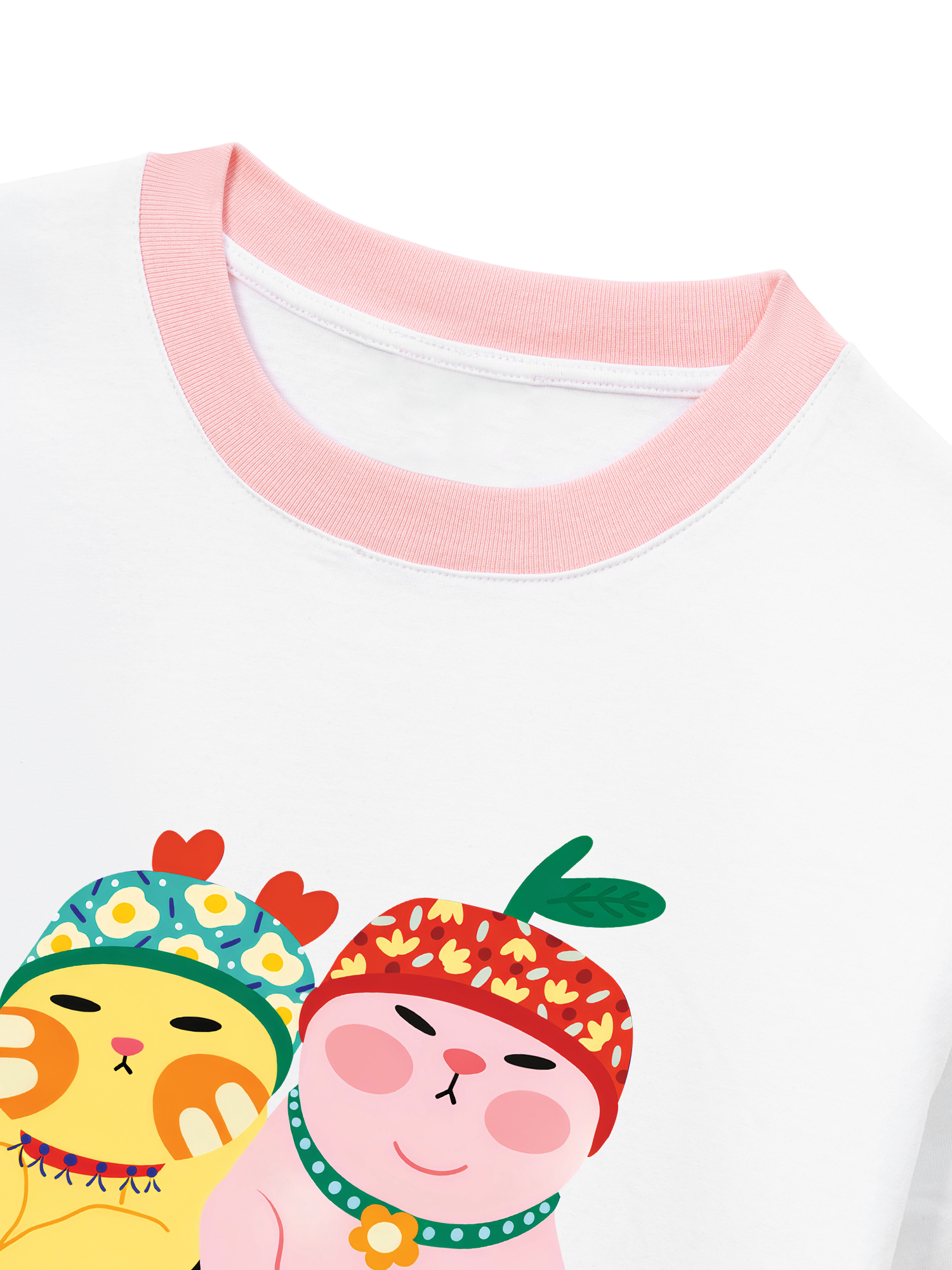 Áo Thun Ringer Relaxed Fit Fruit Meow Meow