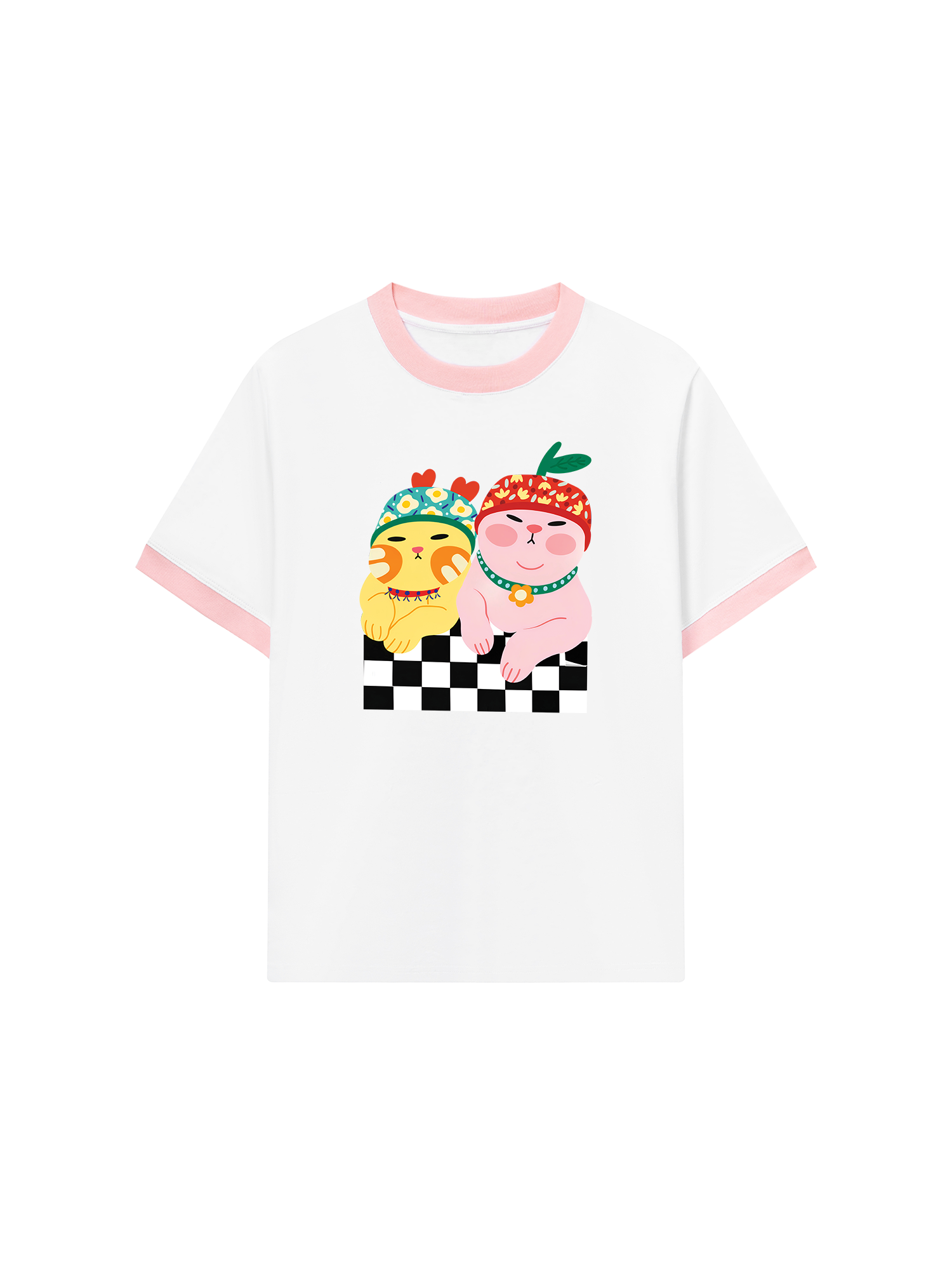 Áo Thun Ringer Relaxed Fit Fruit Meow Meow