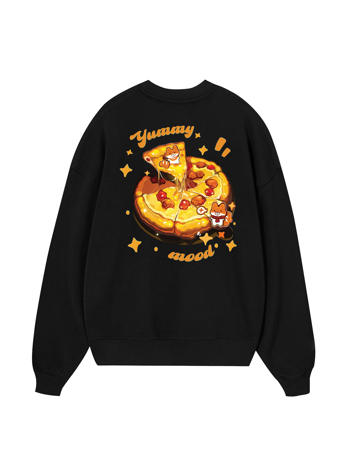Yummy Mood Cute Puppy Pizza Sweater