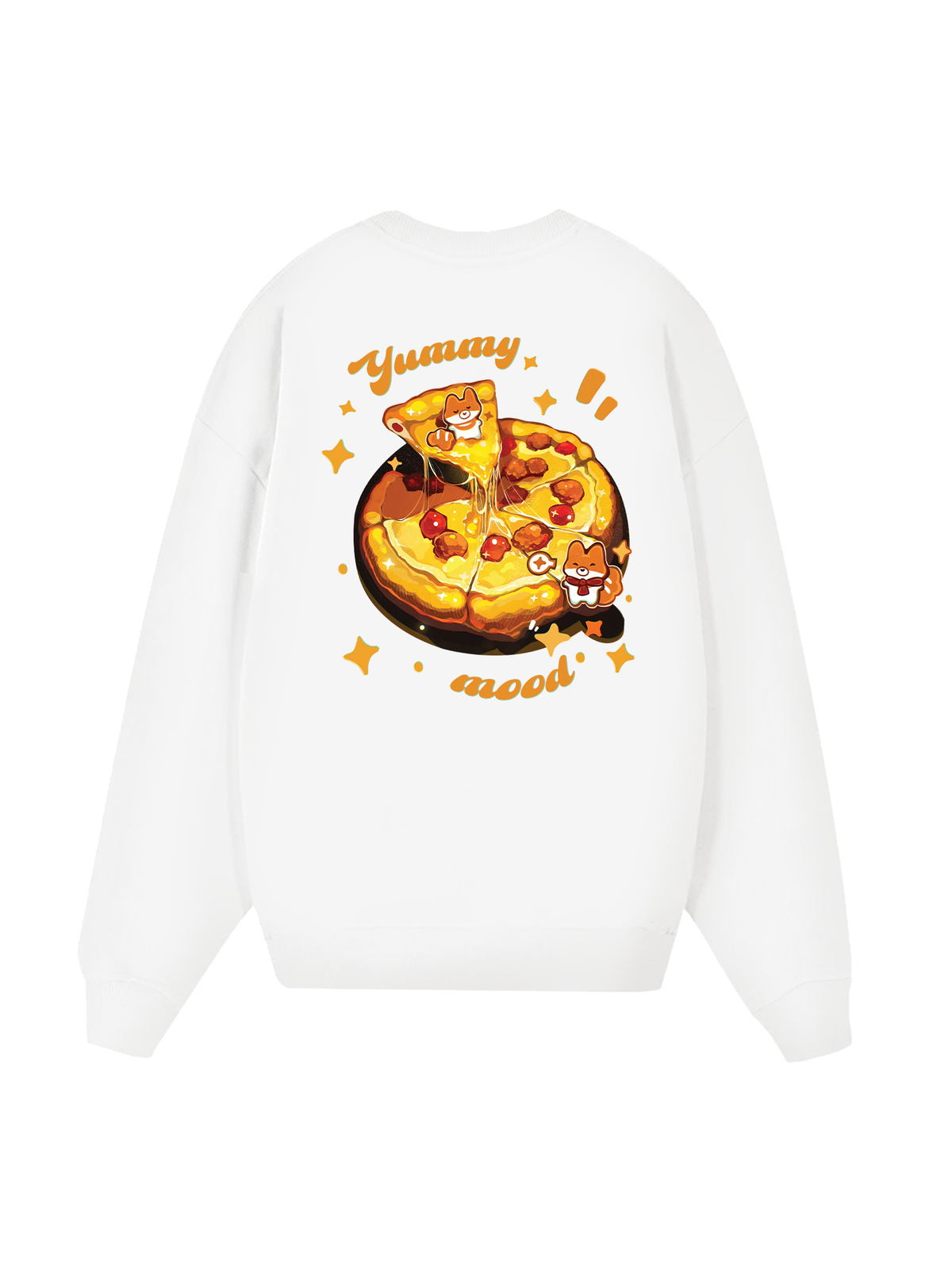 Yummy Mood Cute Puppy Pizza Sweater