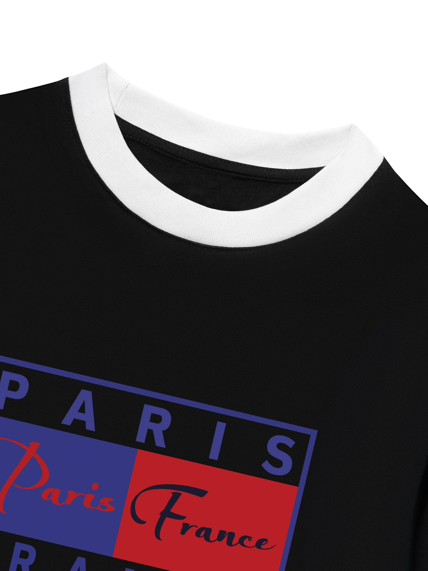Áo Thun Ringer Relaxed Fit Basic Paris France
