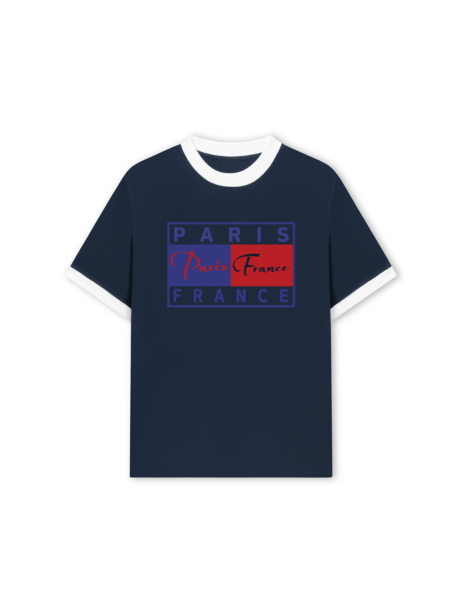 Áo Thun Ringer Relaxed Fit Basic Paris France
