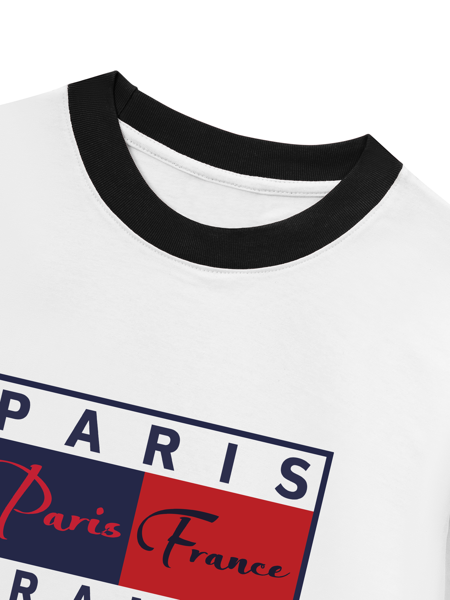 Áo Thun Ringer Relaxed Fit Basic Paris France
