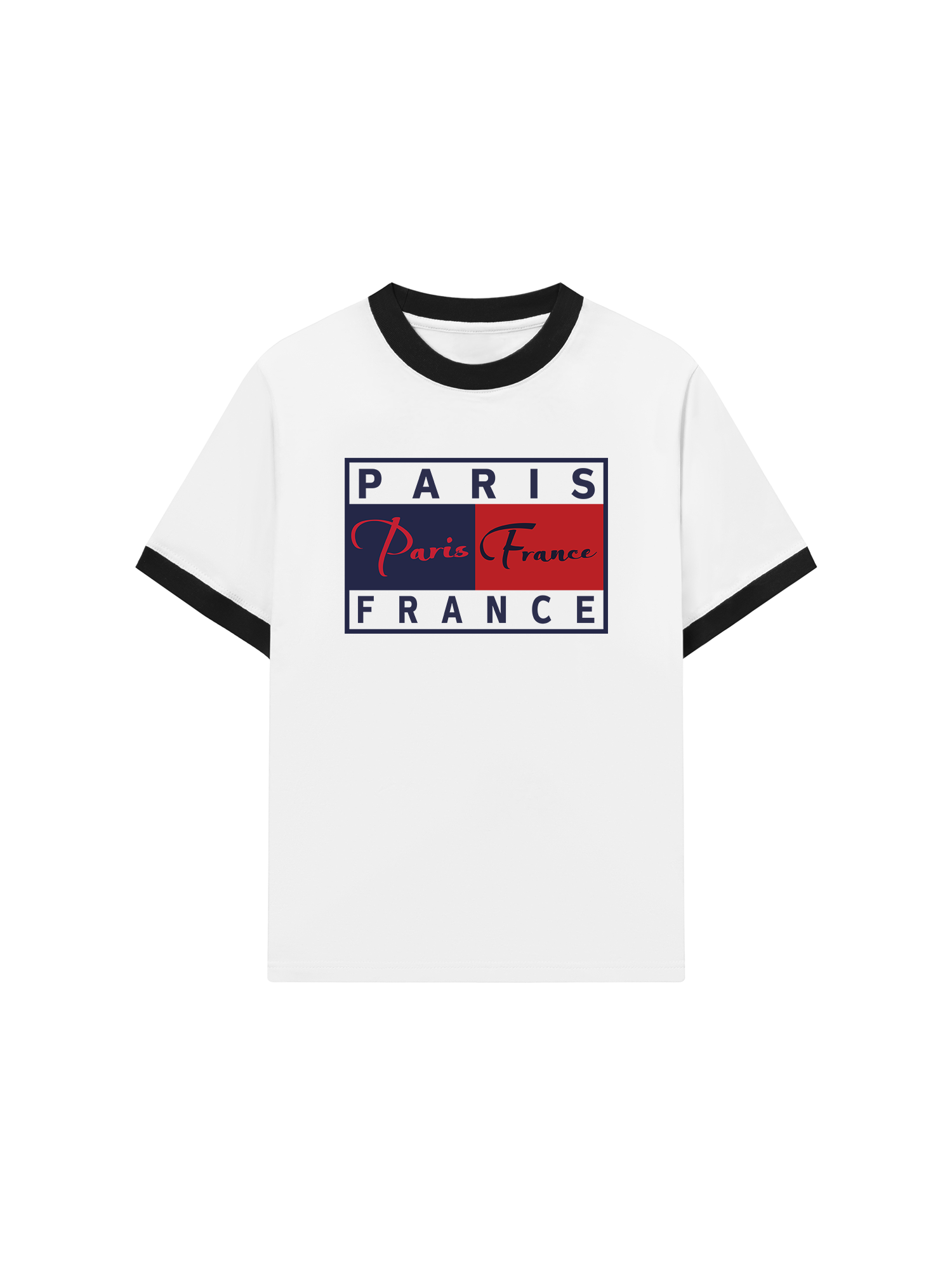 Áo Thun Ringer Relaxed Fit Basic Paris France