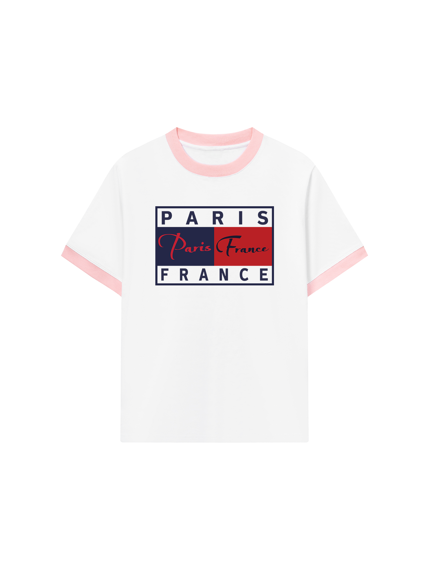 Áo Thun Ringer Relaxed Fit Basic Paris France