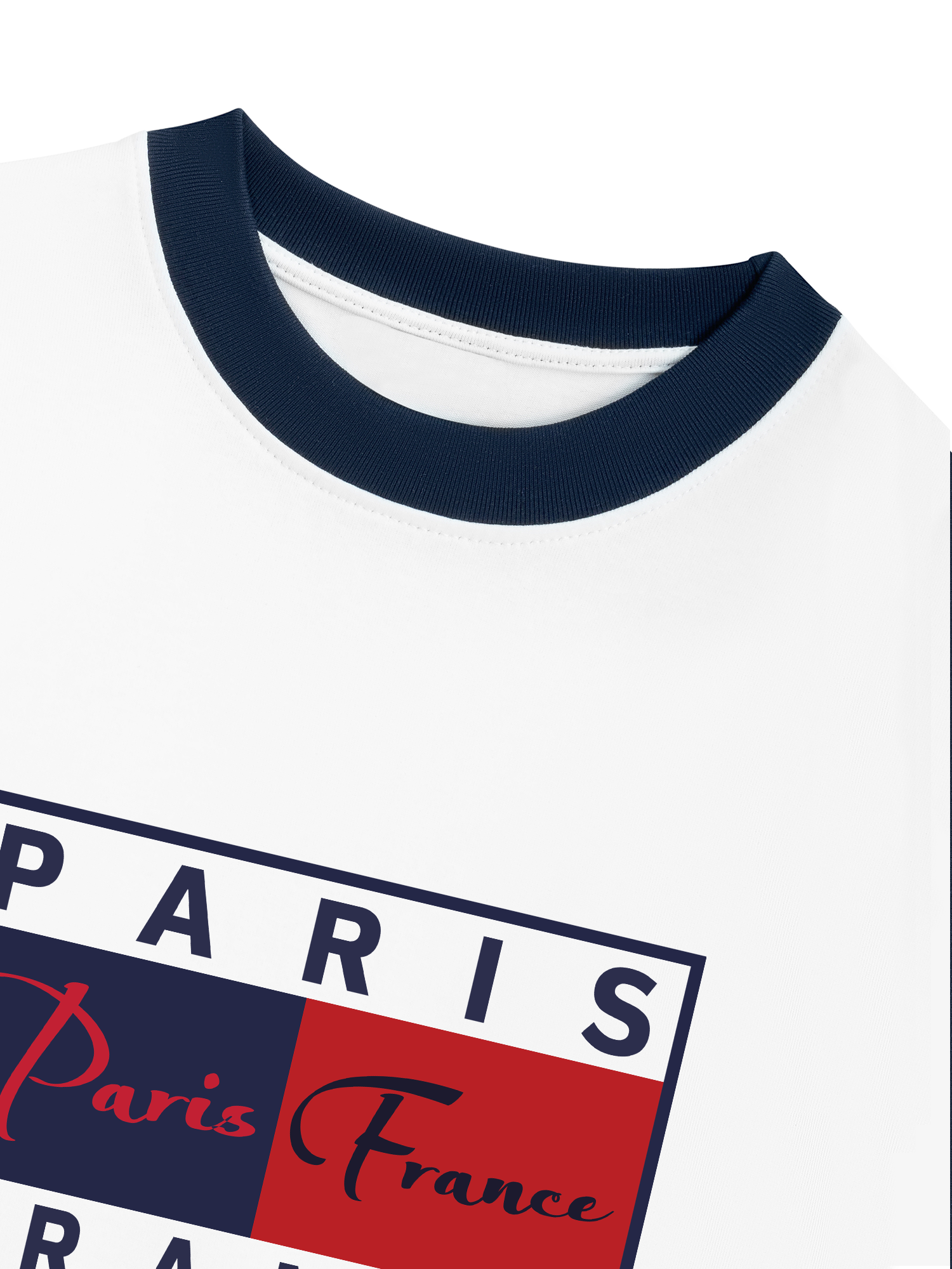 Áo Thun Ringer Relaxed Fit Basic Paris France