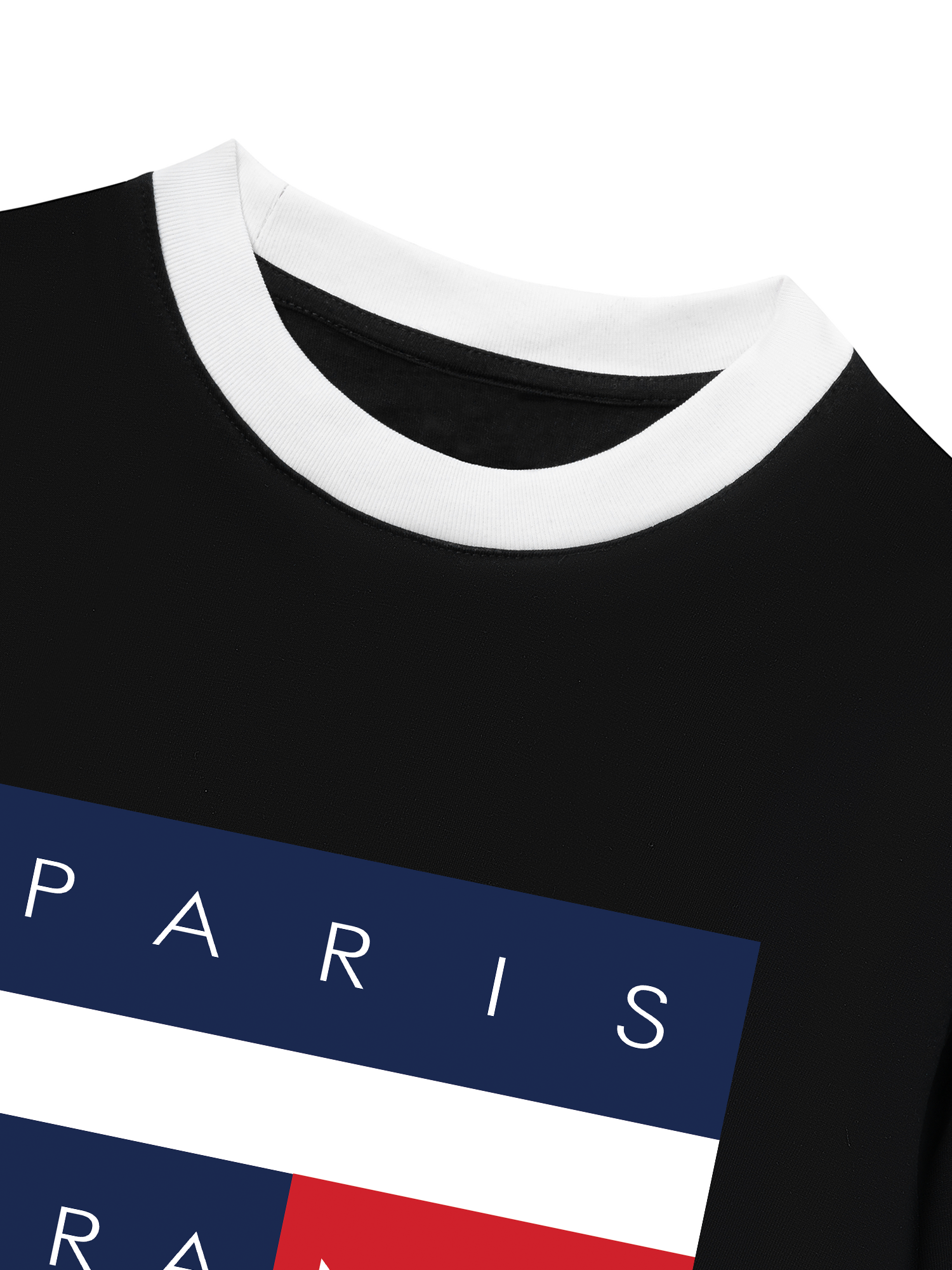 Áo Thun Ringer Relaxed Fit Paris France Flag