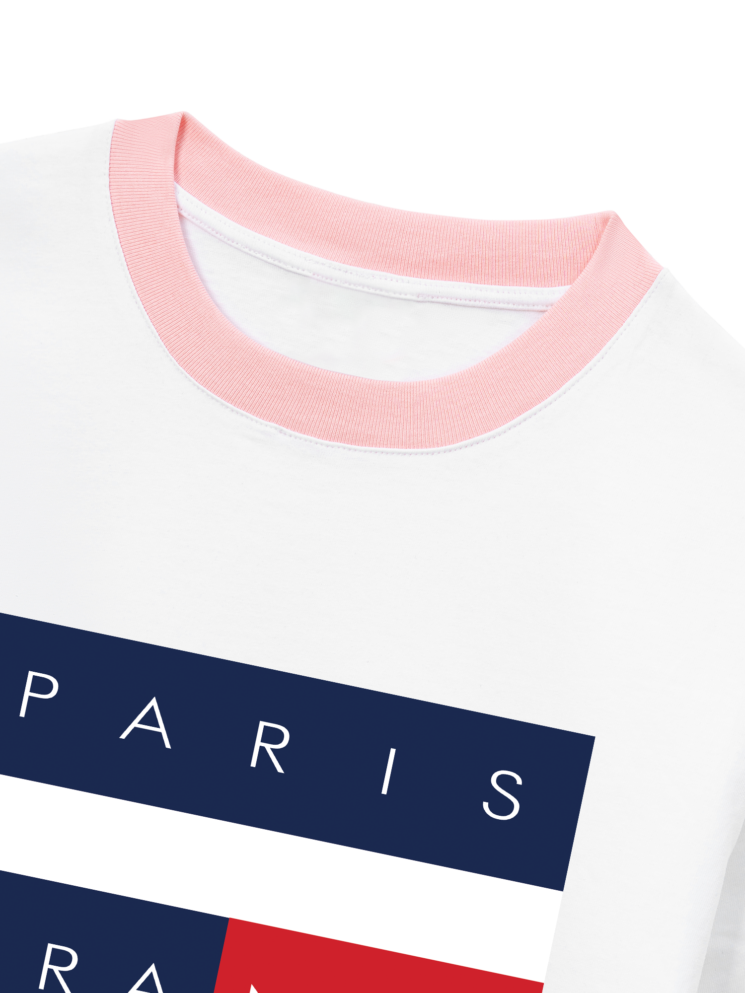 Áo Thun Ringer Relaxed Fit Paris France Flag