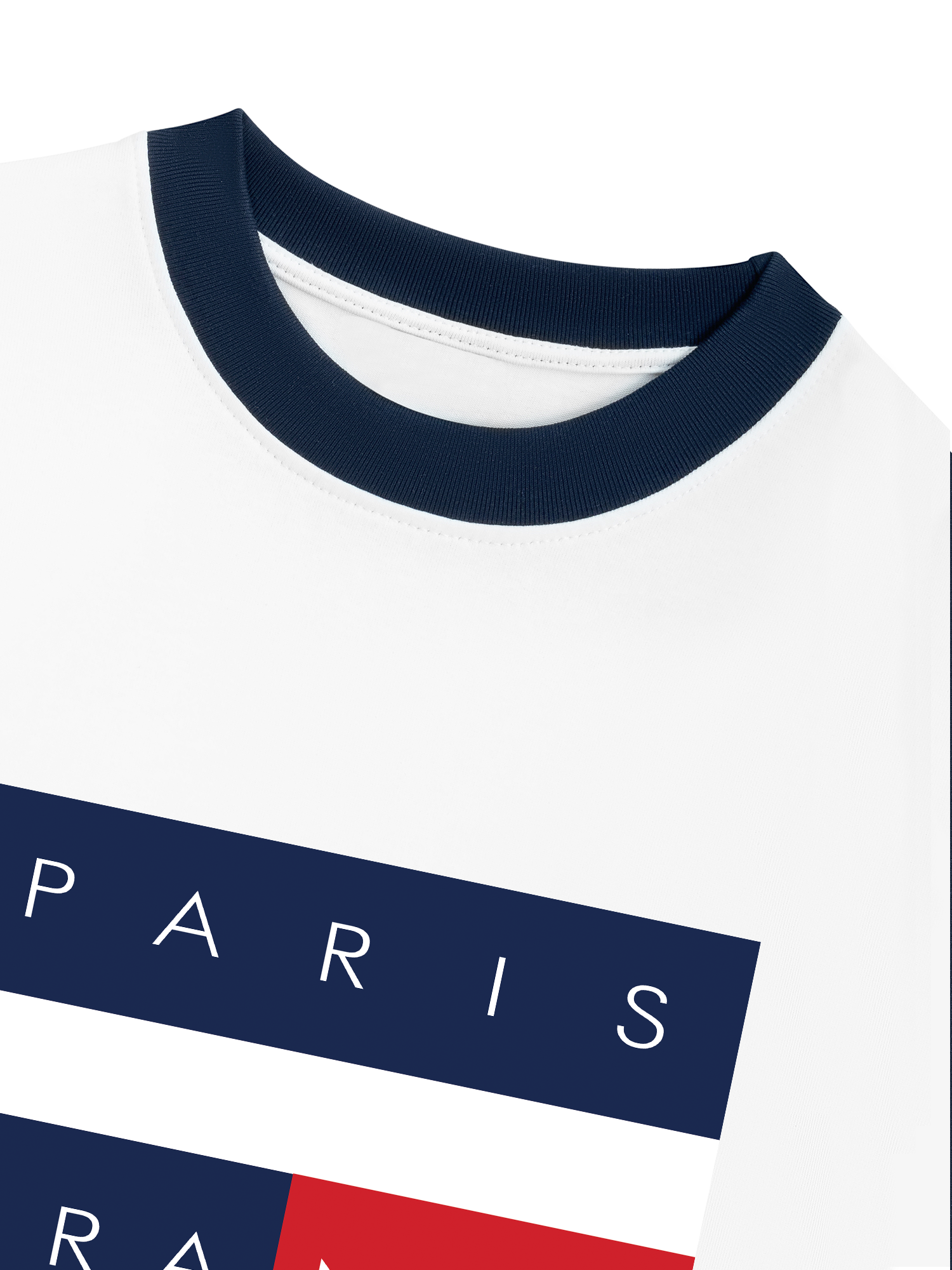 Áo Thun Ringer Relaxed Fit Paris France Flag